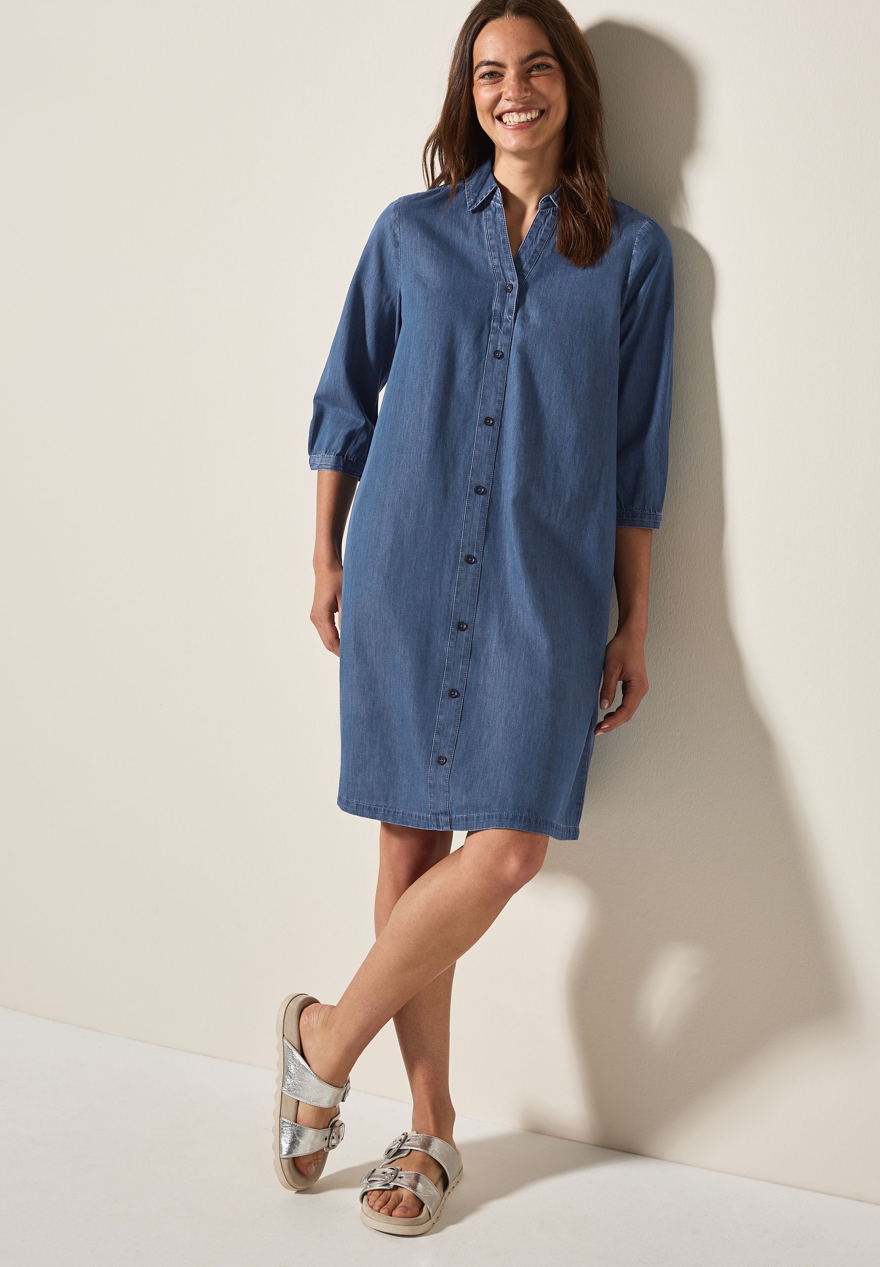 CECIL |  CECIL Freizeitkleid  | L | mid blue wash