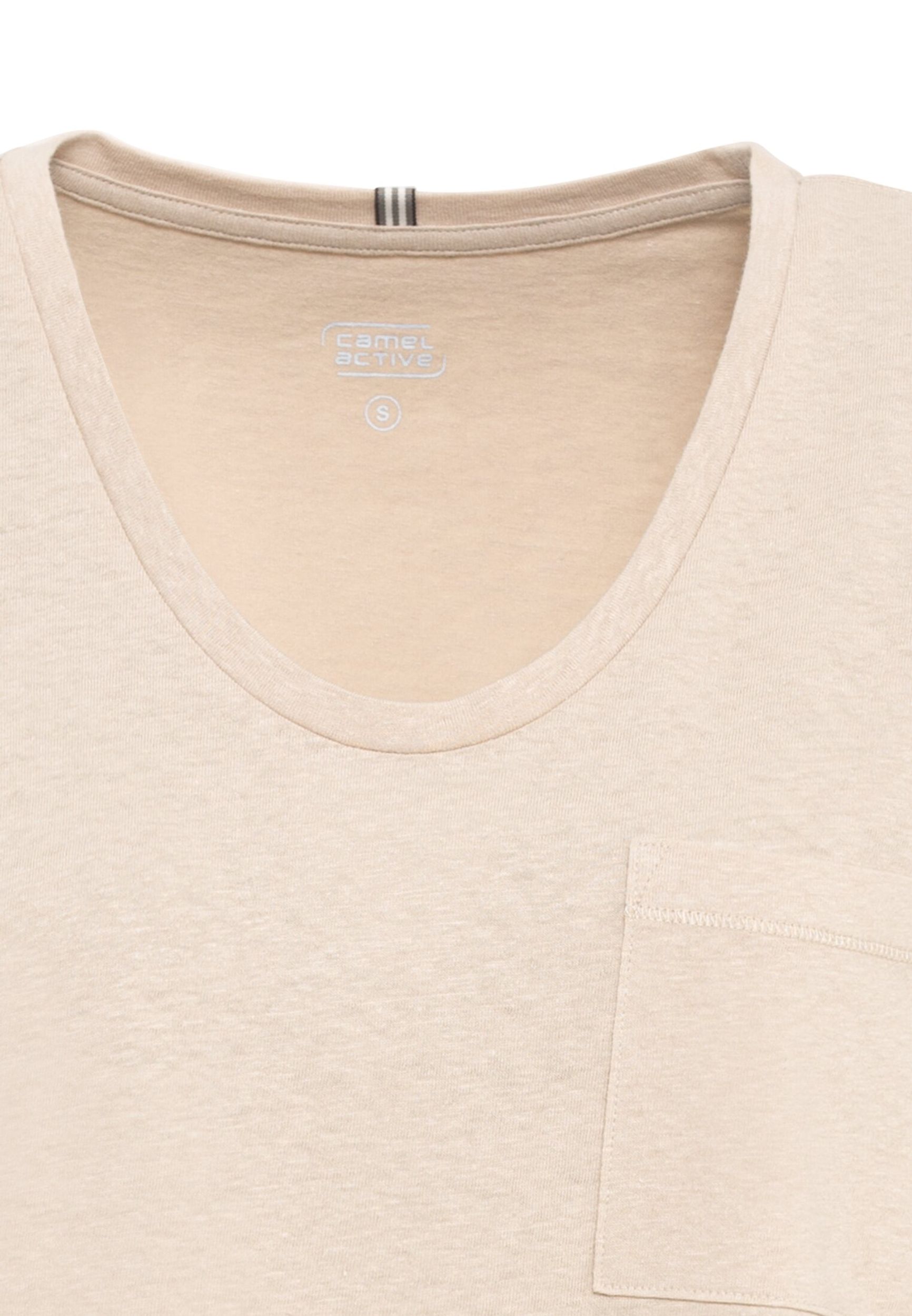 T-Shirt aus Baumwoll-Leinen-Mix