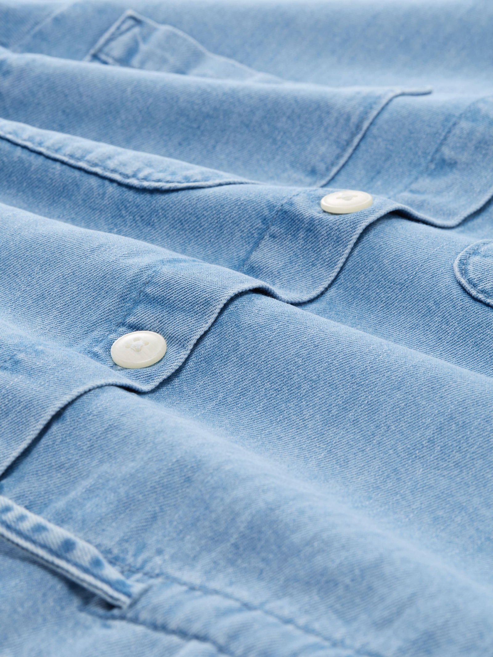 summer denim jacket, Used Bleached Blue Denim #2