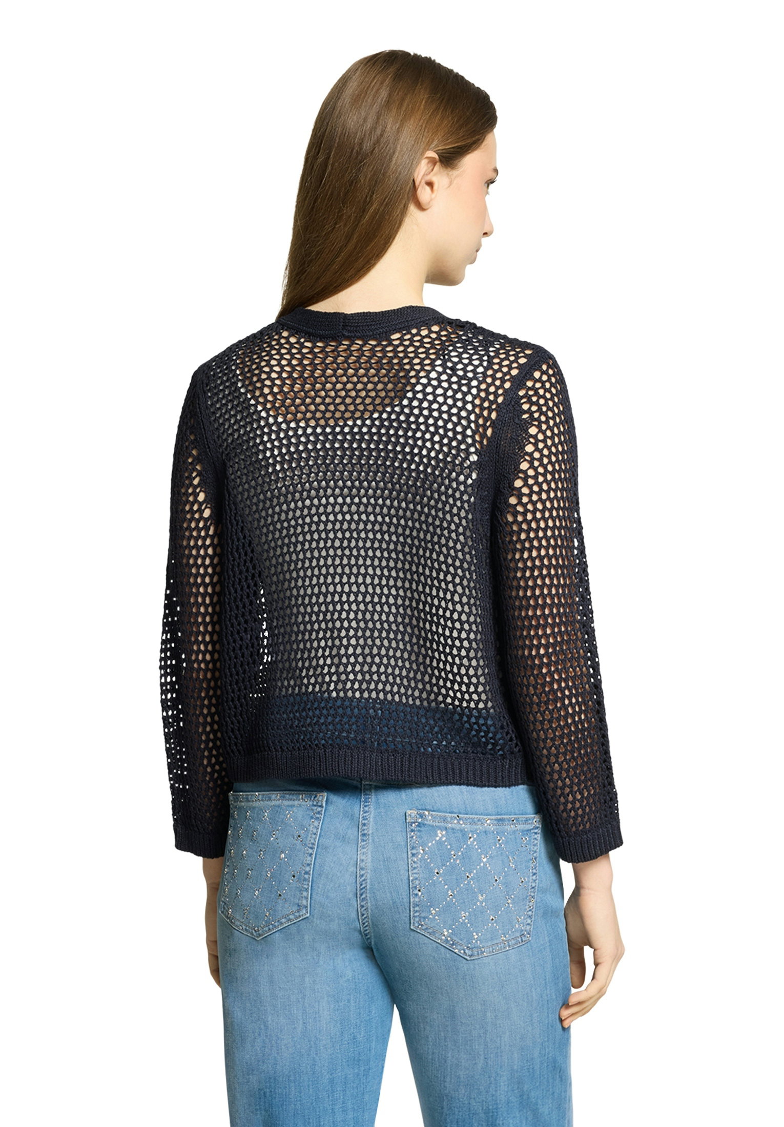 Strickjacke Kurz 3/4 Arm, Dark Sky #4