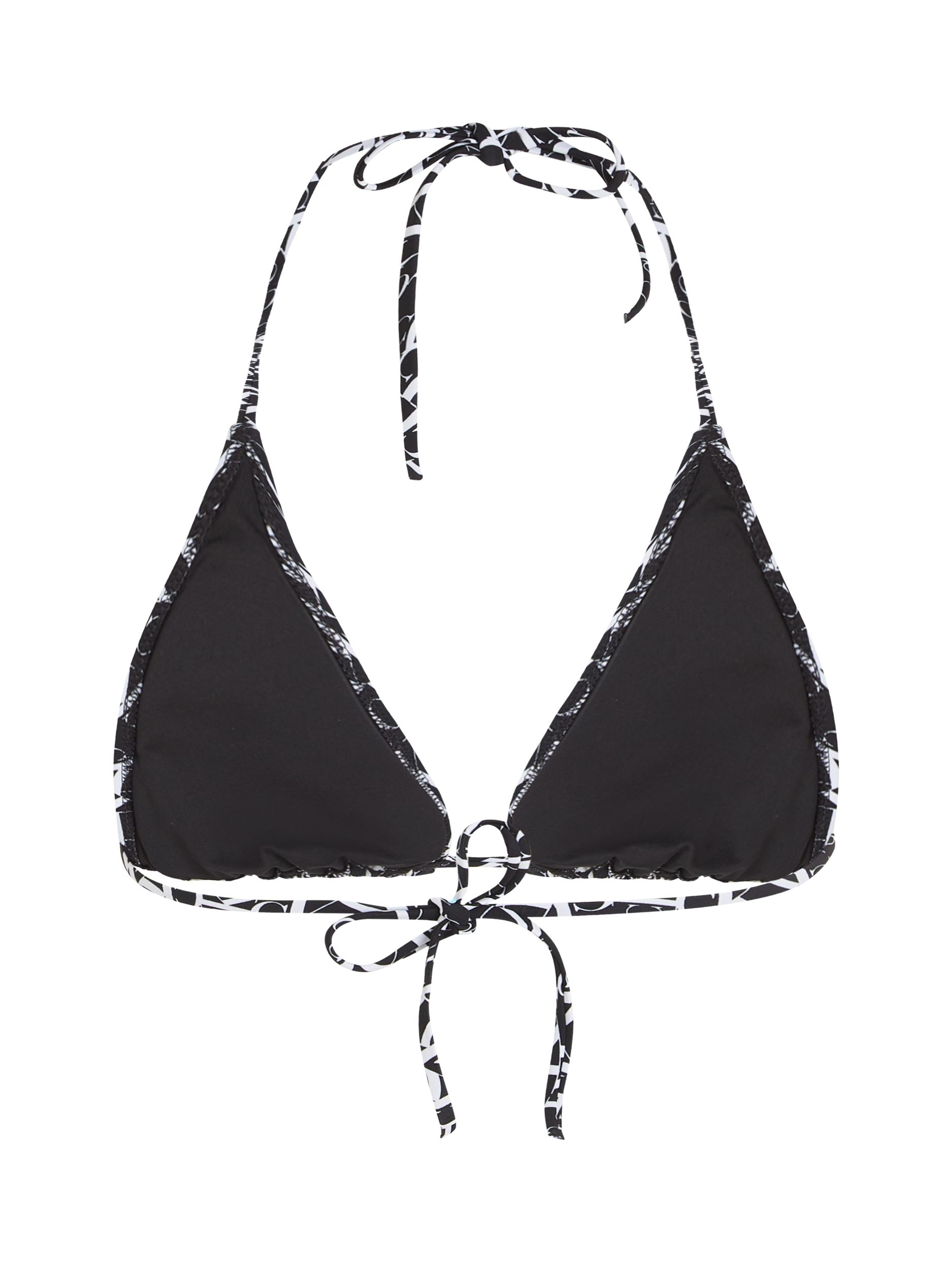 Calvin Klein |  Calvin Klein Bikini-Oberteil "Monogram" | XS | ck one warped monogram black aop