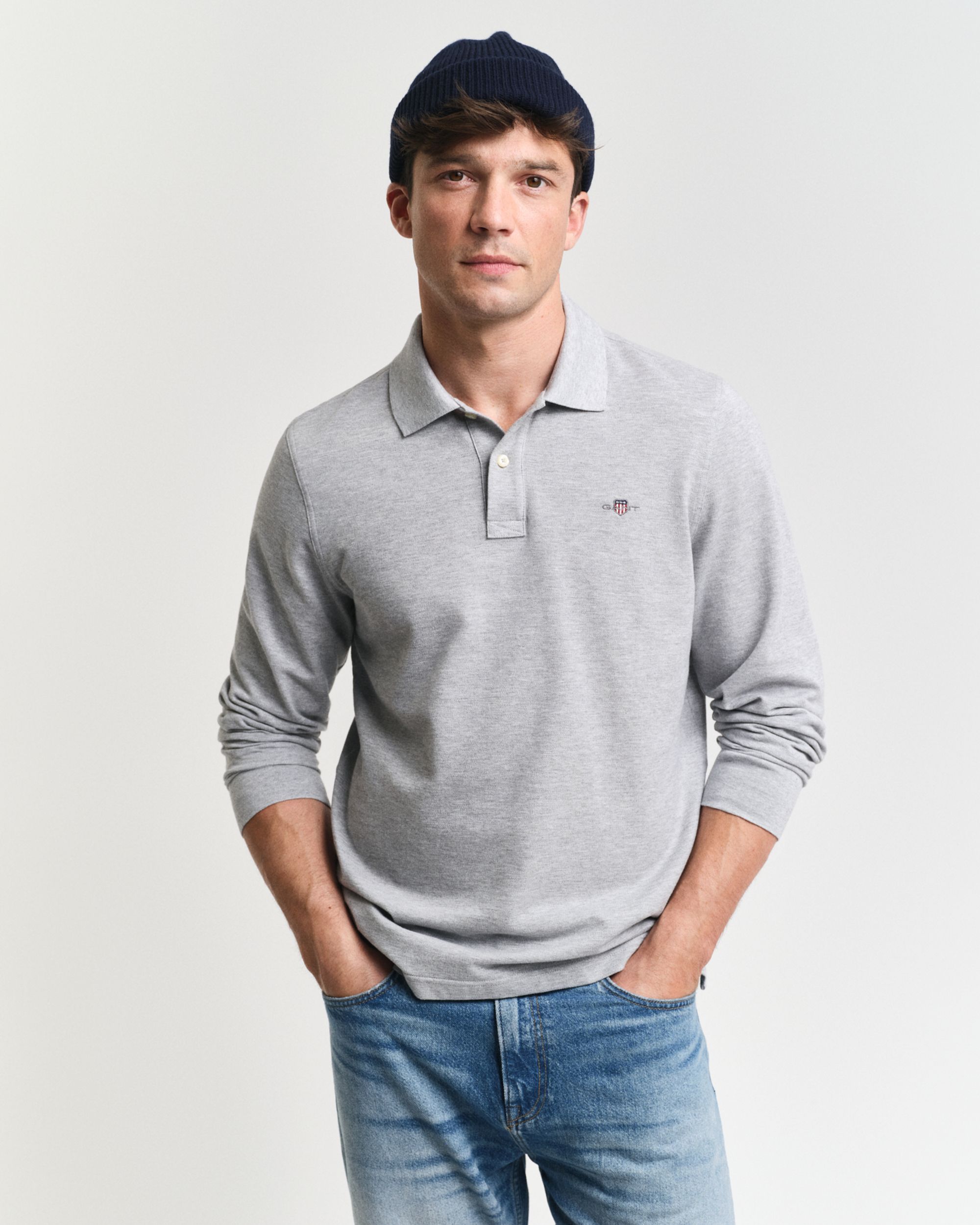 Gant |  Gant Longsleeve  | M | grey melange