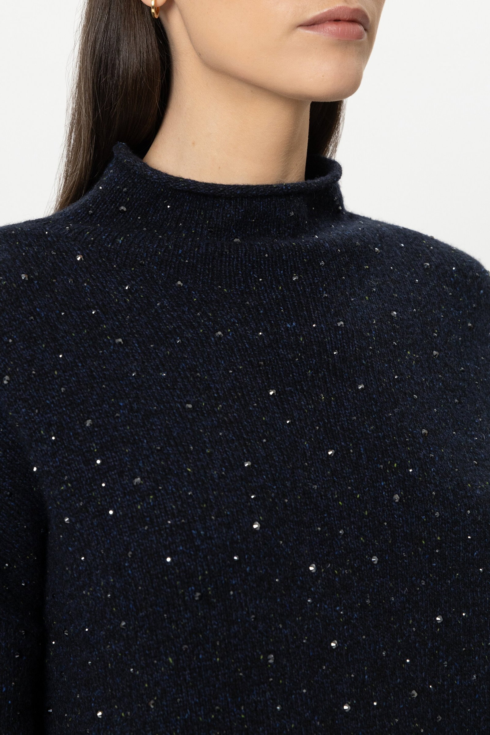 Turtleneck mit Schmucksteinen, winter navy #4