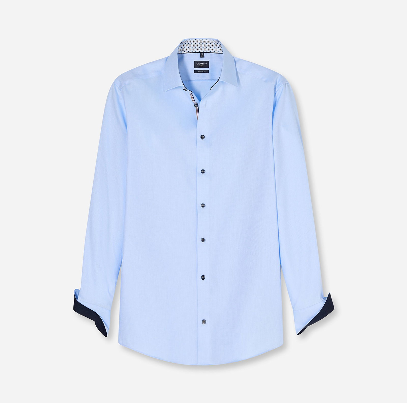Olymp |  Olymp Hemd Modern Fit  | 45 | bleu