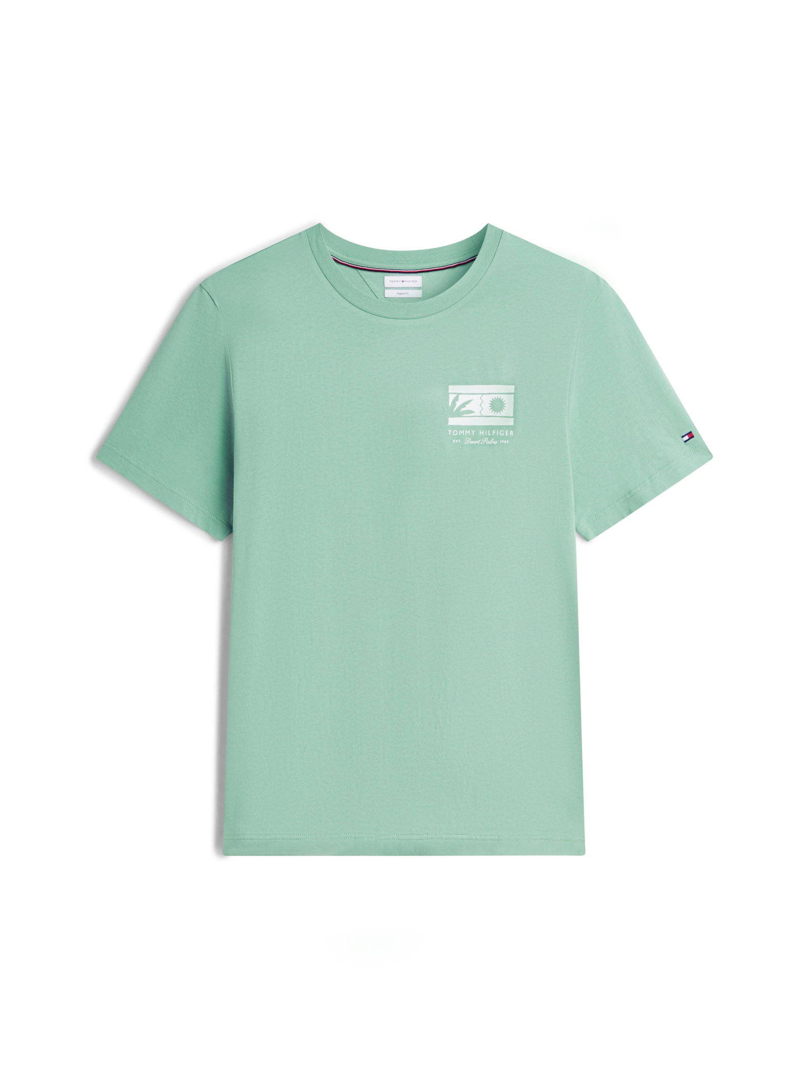 MONO SUN GRAPHIC REGULAR TEE, GREEN #1