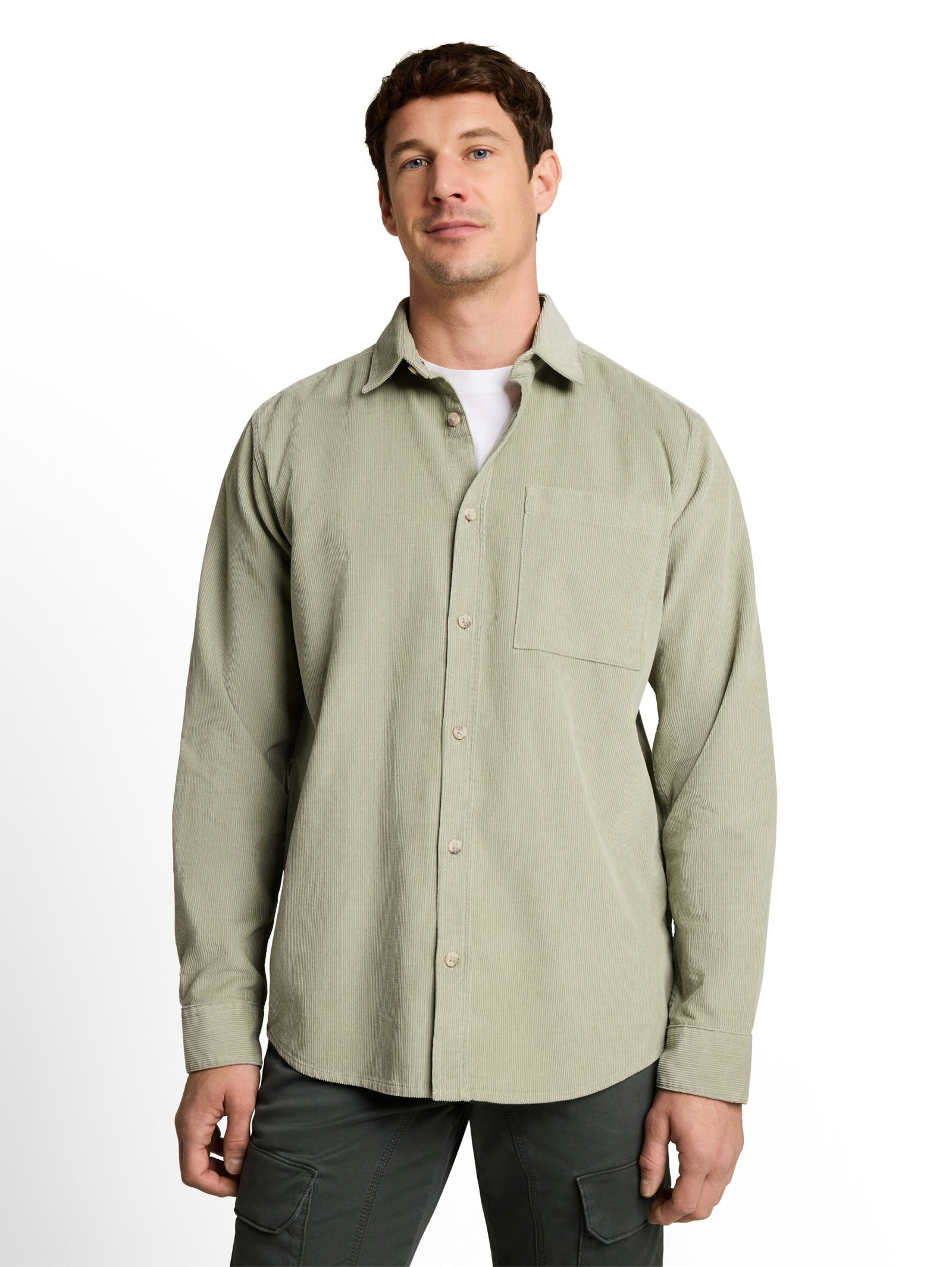 soft corduroy shirt, iron mint #5