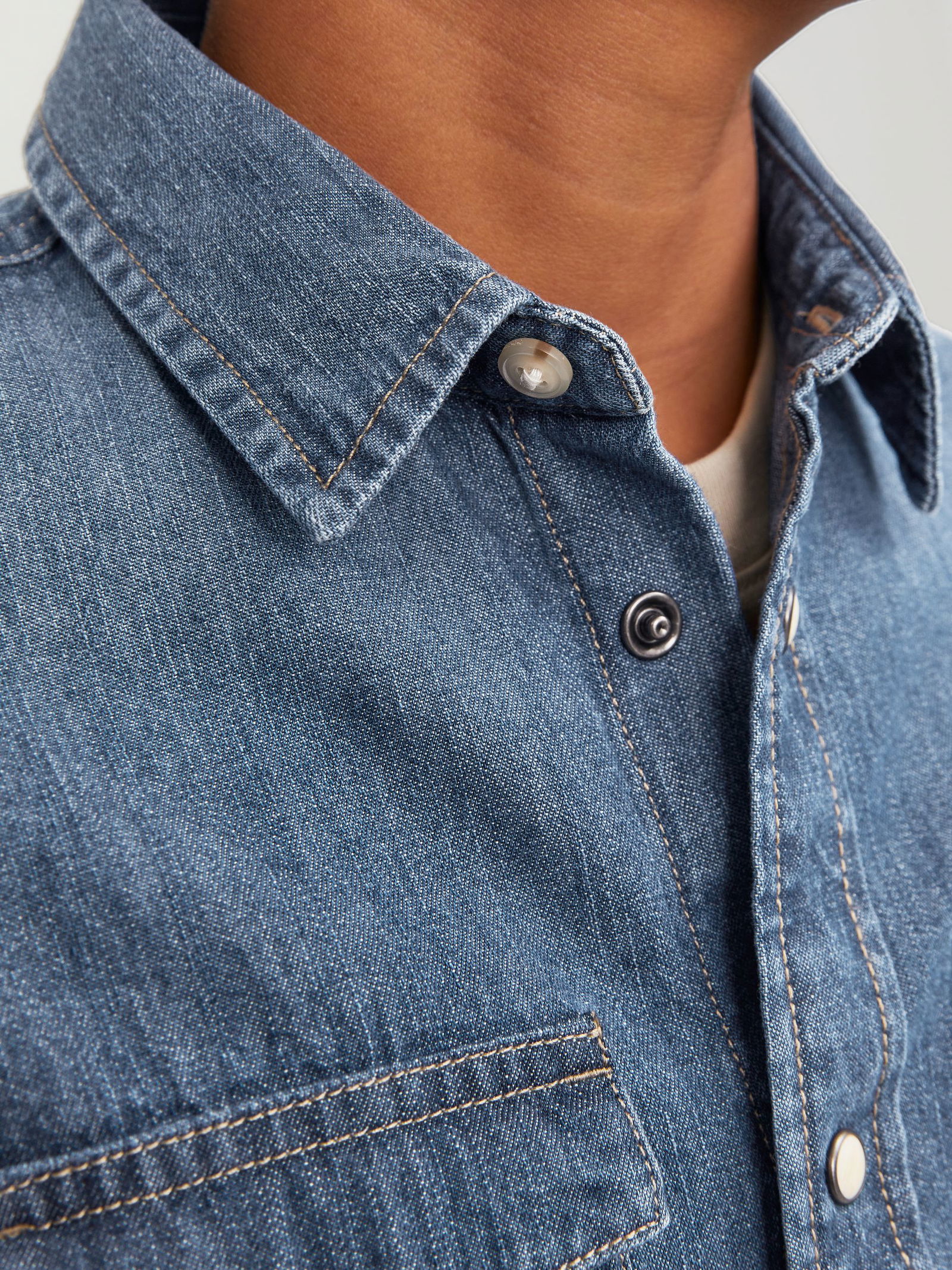 Jack&Jones |  JJESHERIDAN SHIRT L/S NOOS JNR | 140 | medium blue denim