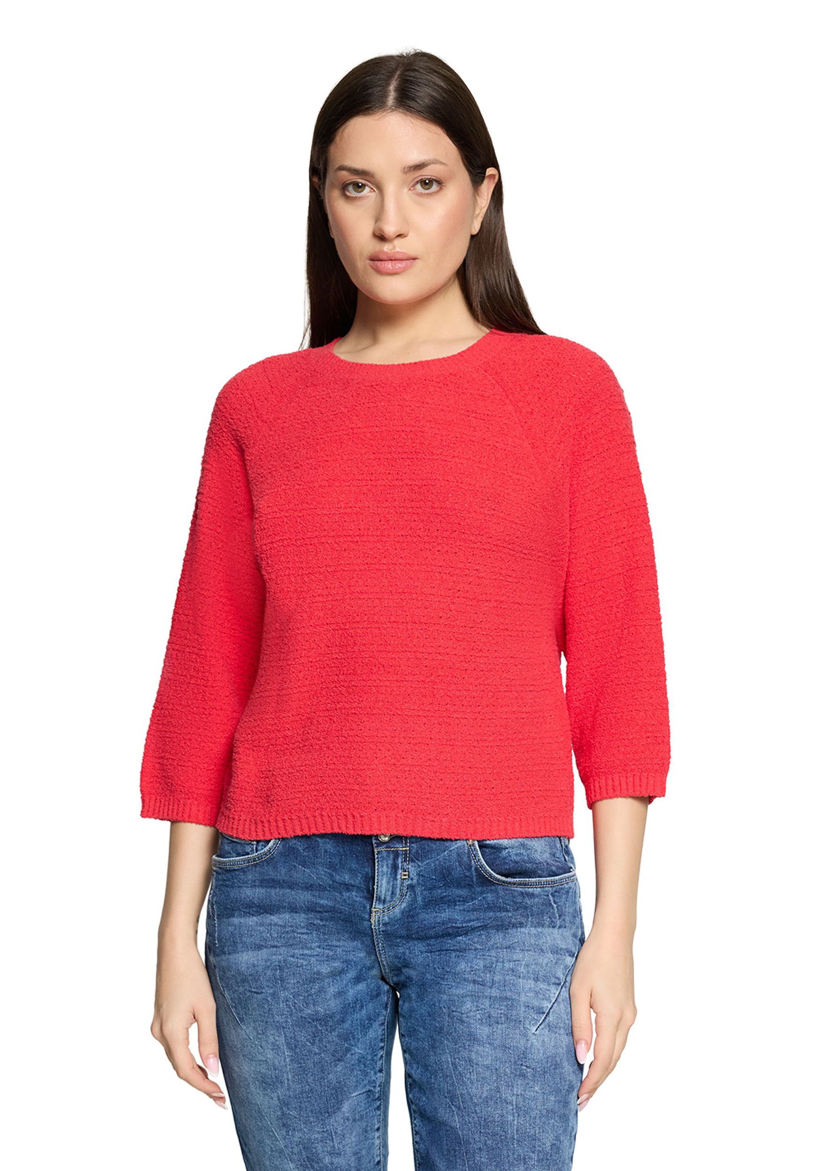 |  Strickpullover Kurz 3/4 Arm, Lollipop Red | 36