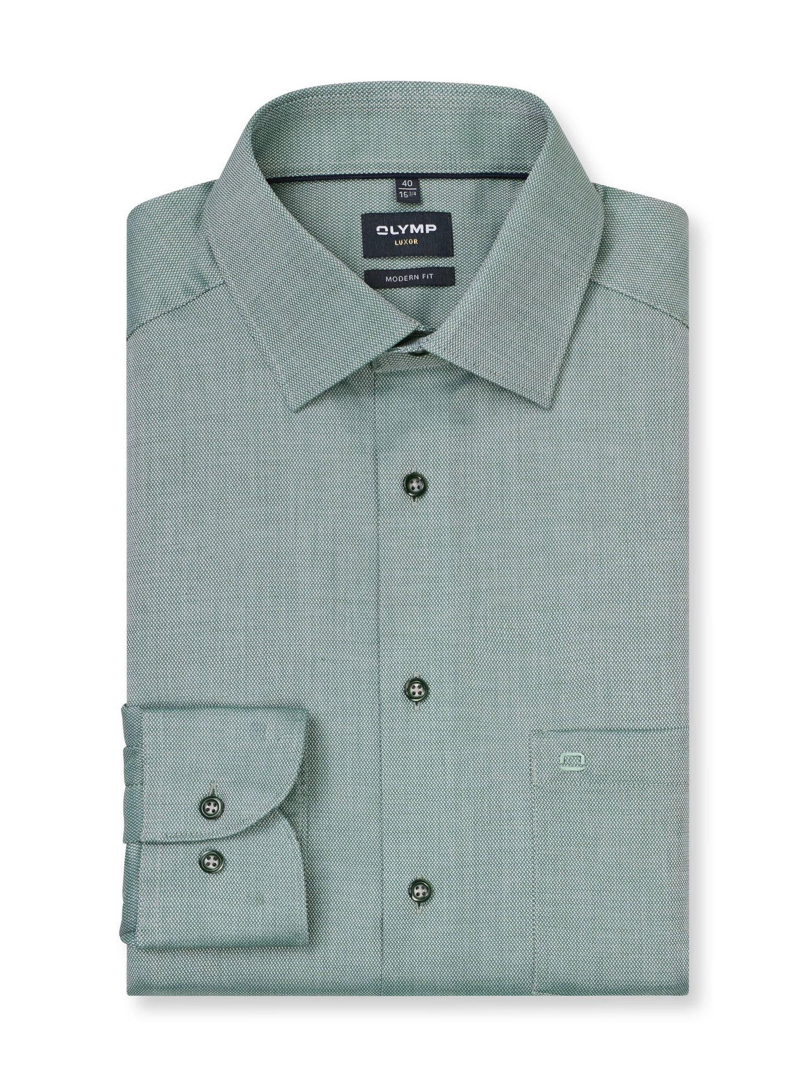 Olymp |  Olymp Hemd Modern Fit  | 43 | grün