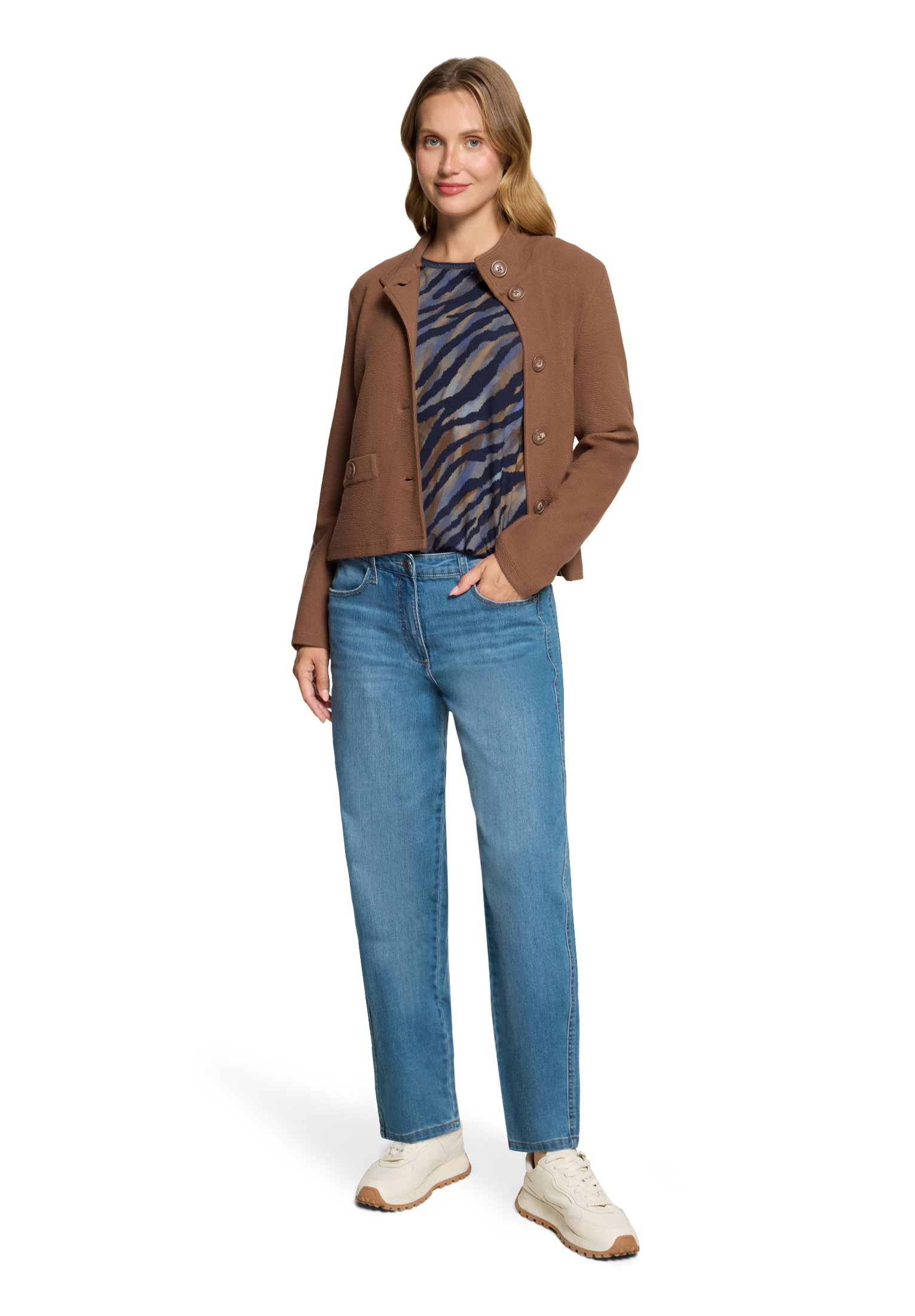 Shirt Kurz 1/2 Arm, Blue/Brown #5