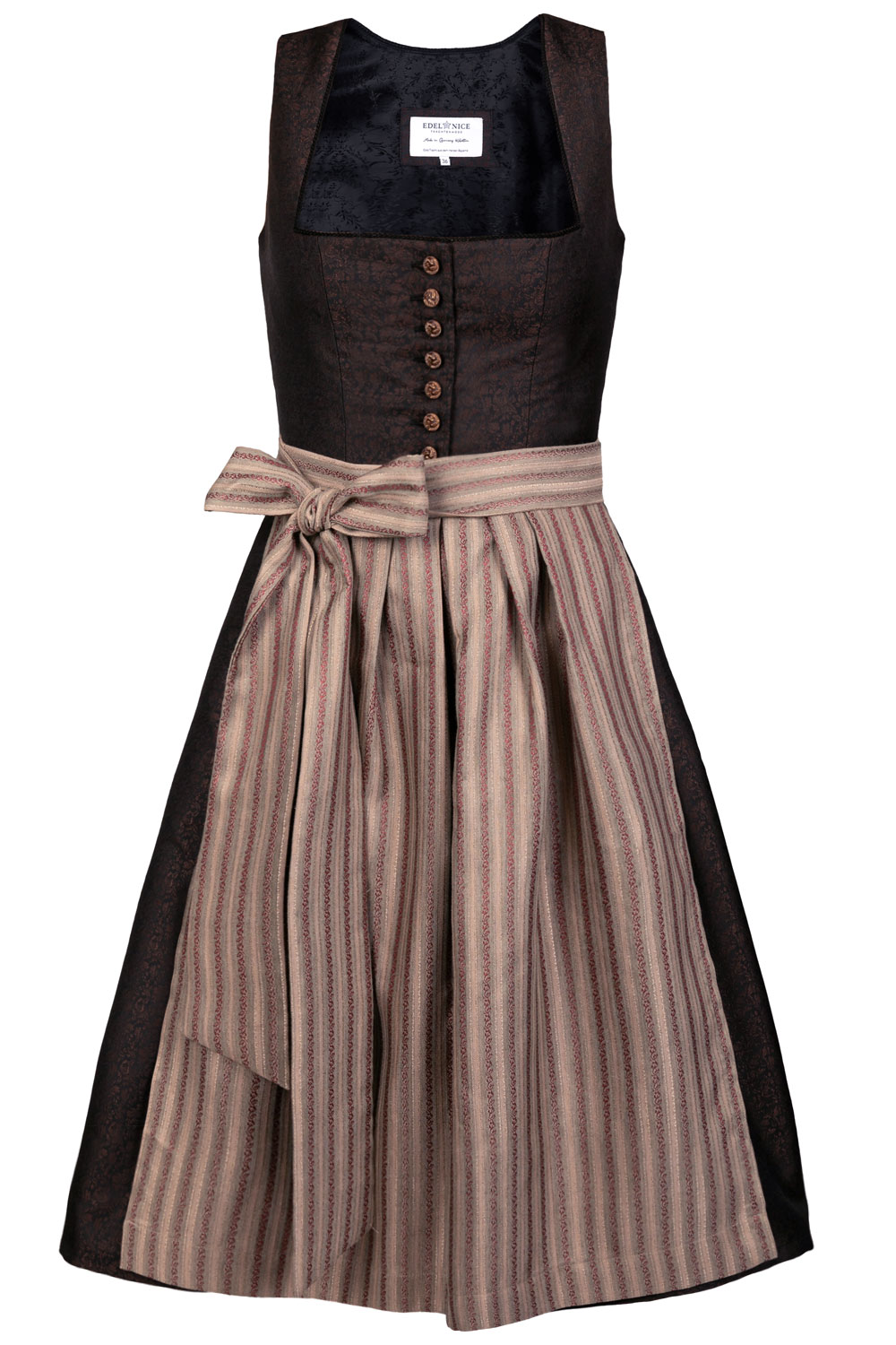 Edelnice Dirndl Mididirndl Dorothea in Schwarz und Gold #9