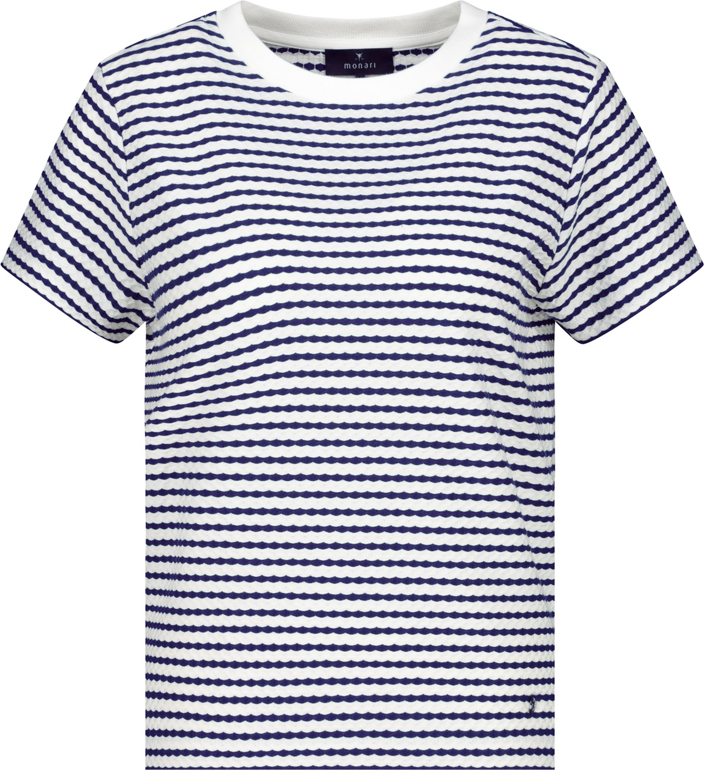 Monari |  T-Shirt, red ringel | 38