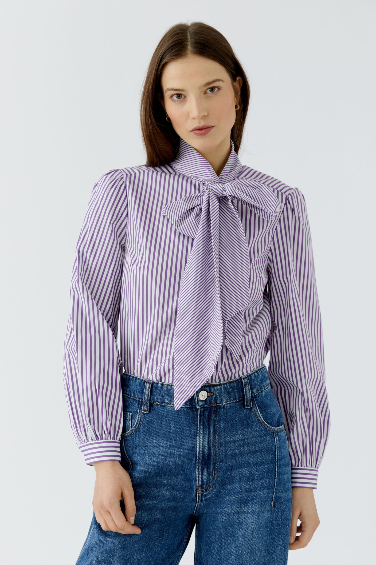 Bluse, white violett #6