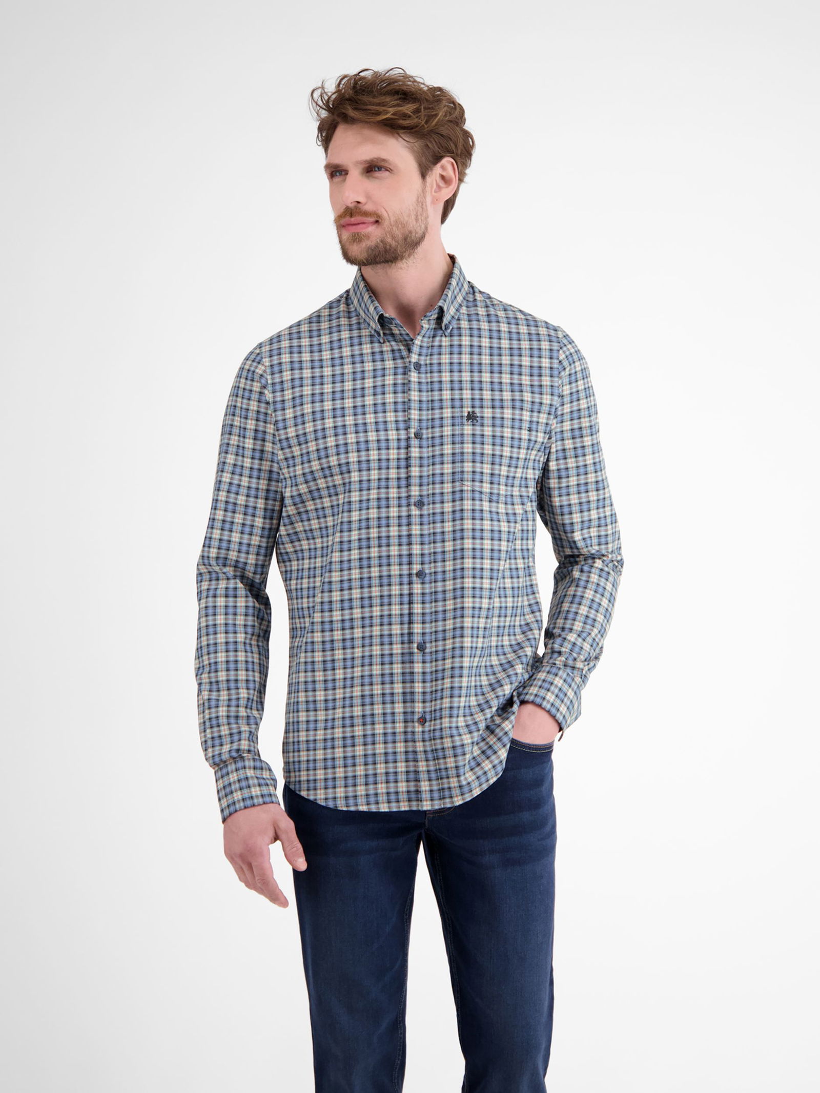  | BUTTON DOWN | M | storm blue