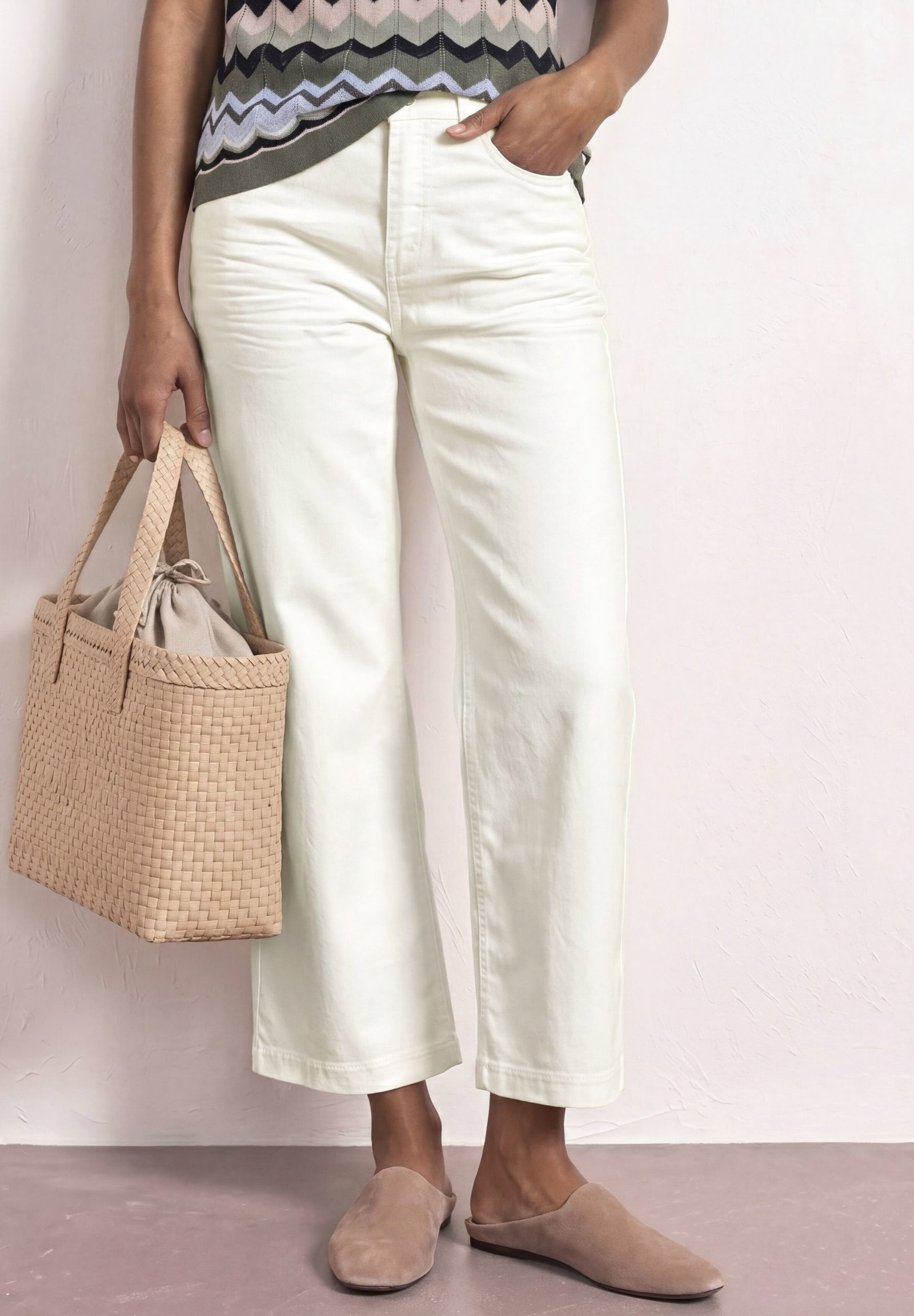 |  LTD QR Style Emee Wide Leg,hw,, Off White washed | 28/26