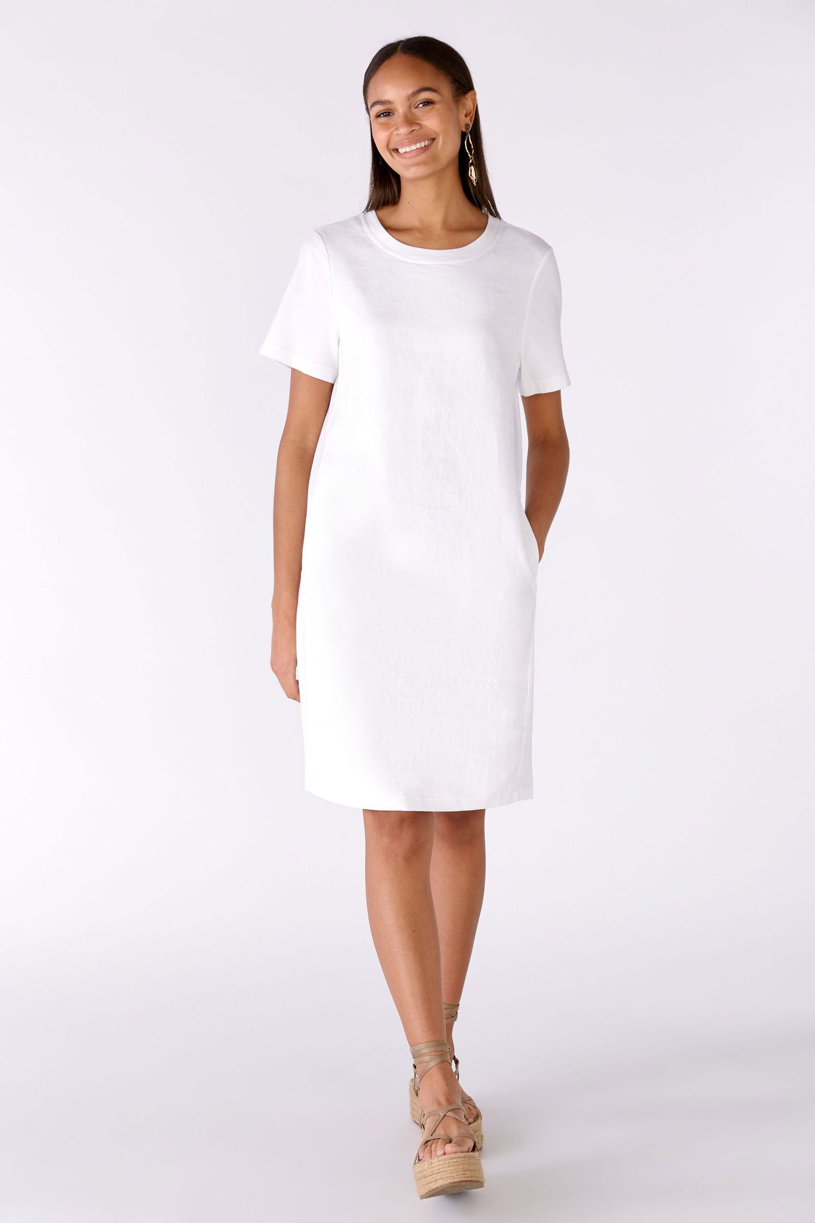 Oui Kleid aus Leinen 