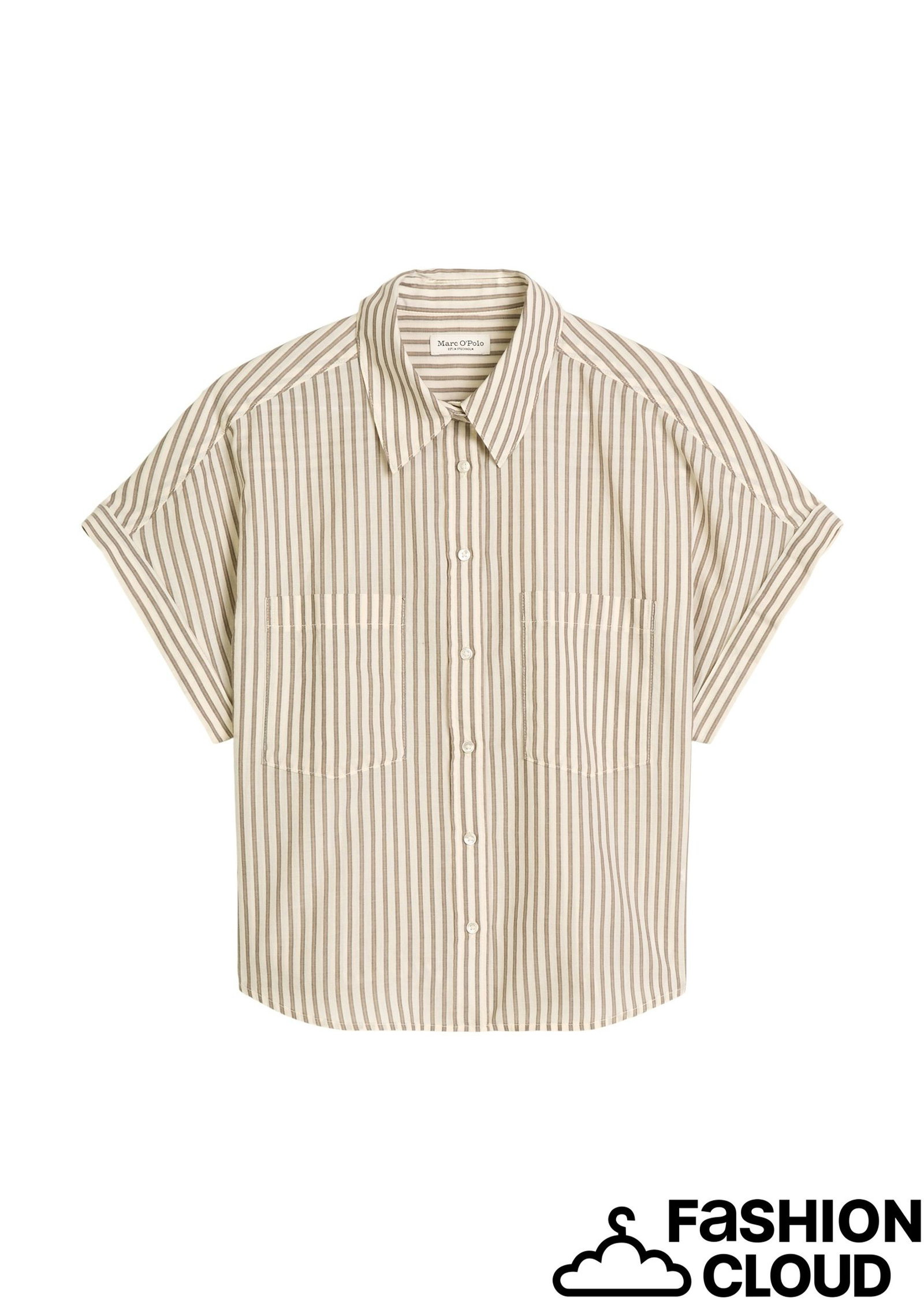 |  Woven Blouses Shortsleeve, Light Beige_Multi_01 | 40