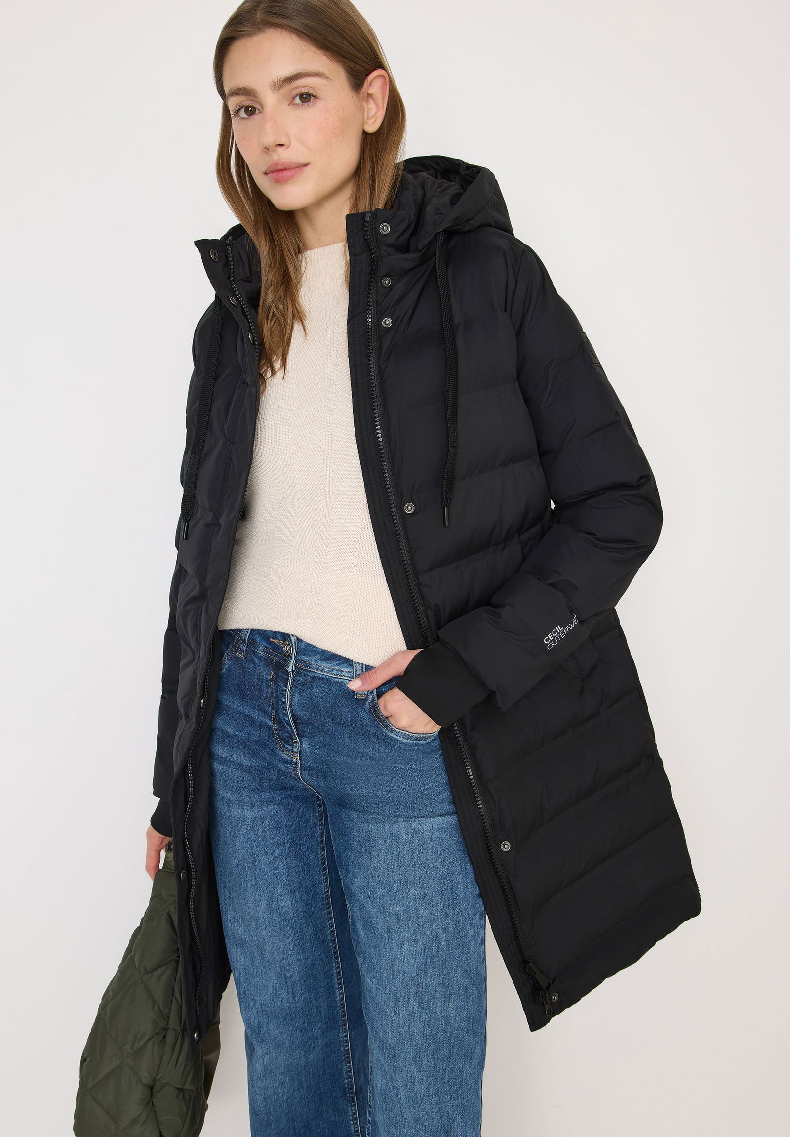 CECIL | CECIL Steppmantel | M | black