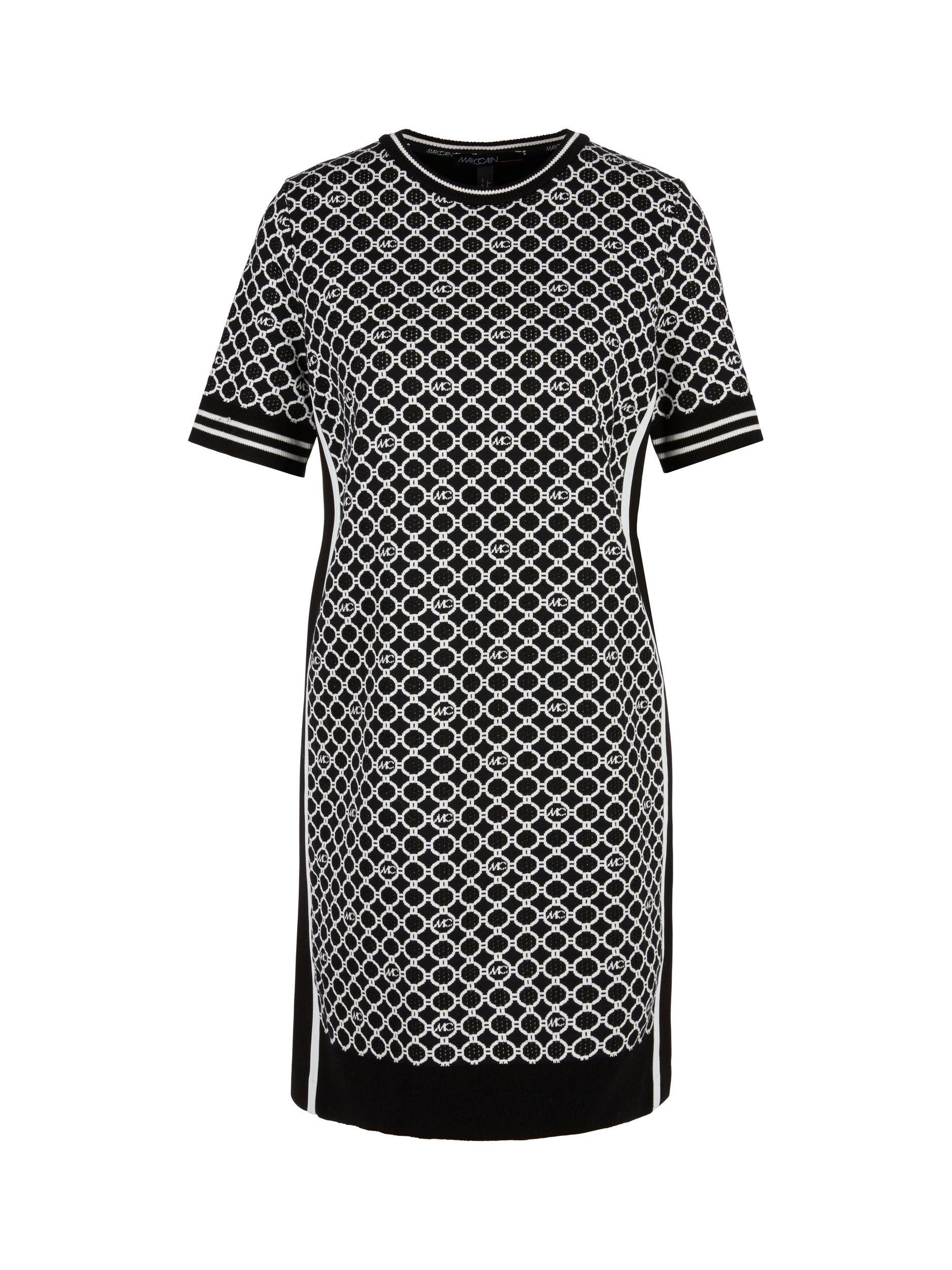 Marc Cain Sports |  Marc Cain Sports Strickkleid  | 38 | black and white