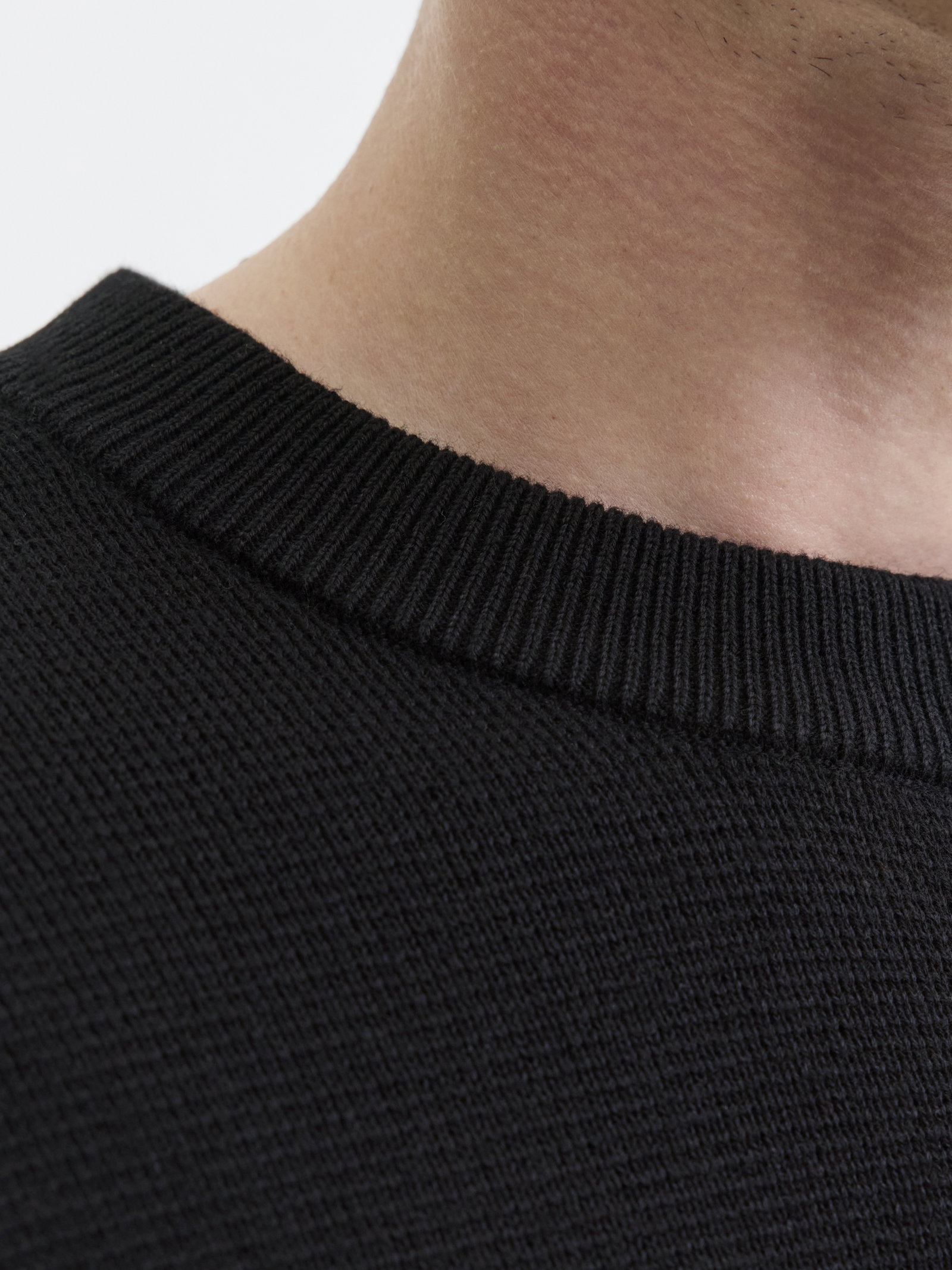 JPRBLAMILANO STITCH KNIT CREW NECK, Black #2