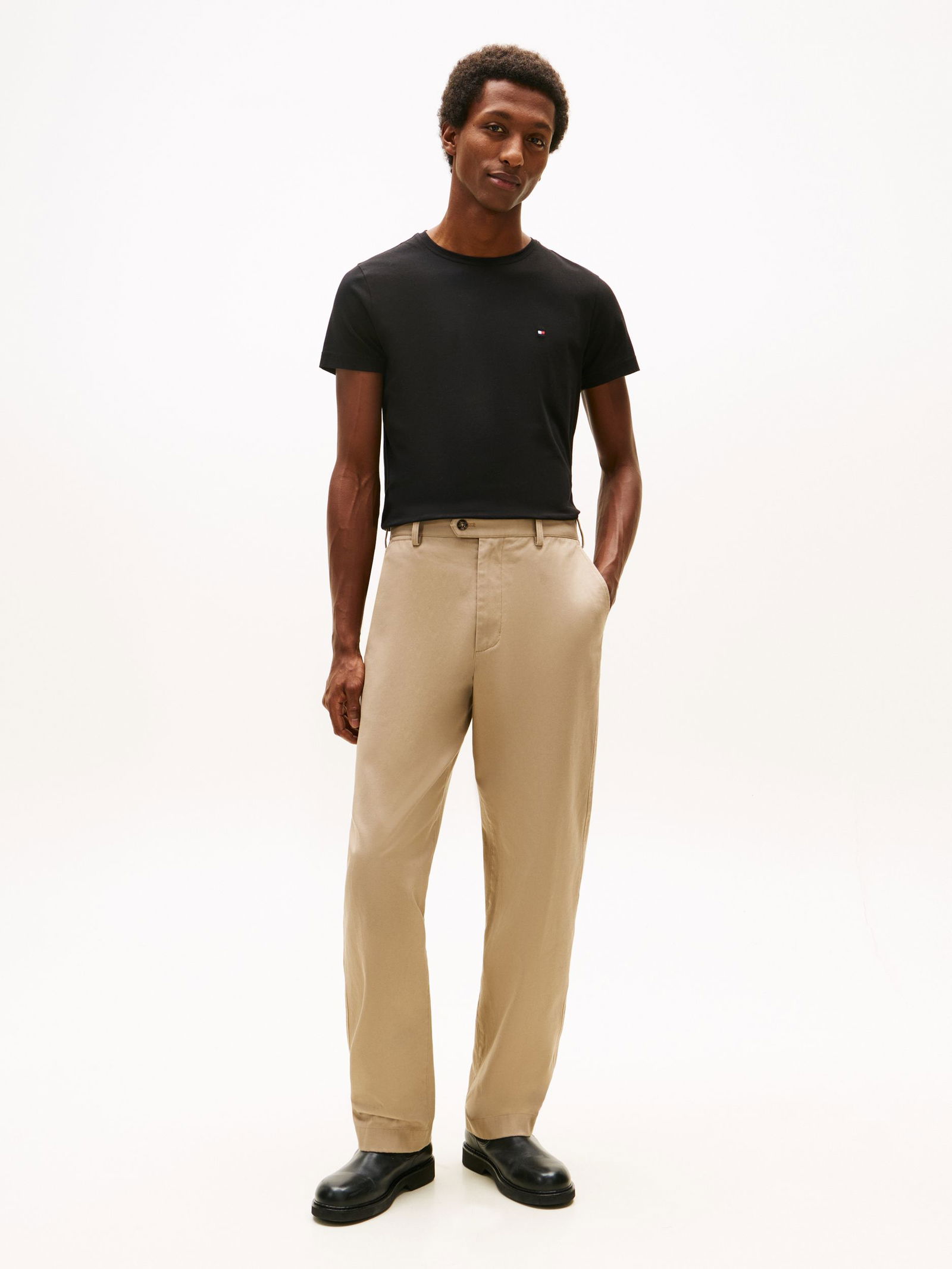 Tommy Hilfiger |  CORE STRETCH SLIM C-NECK TEE | S | black