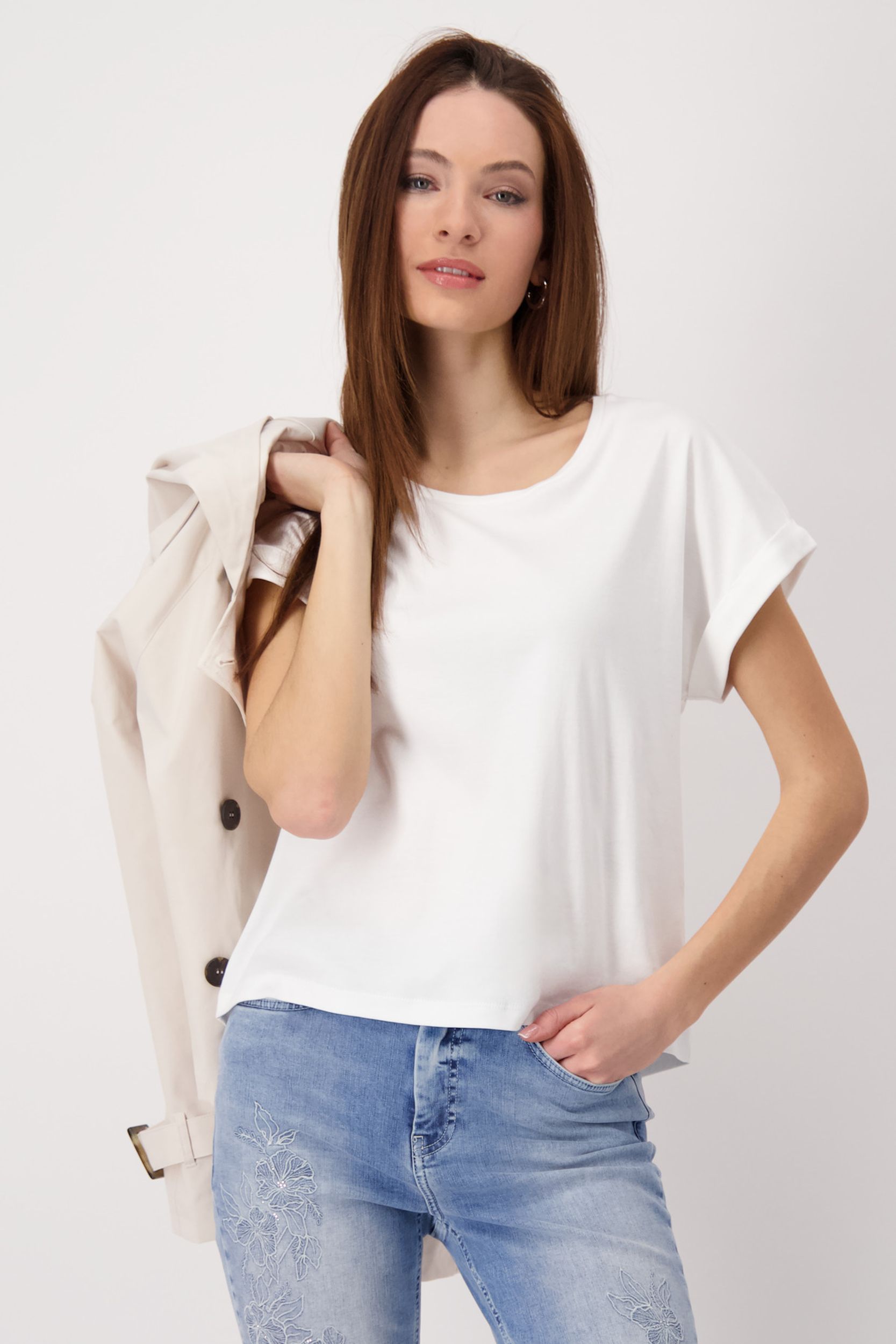 Monari |  T-Shirt, cream | 42