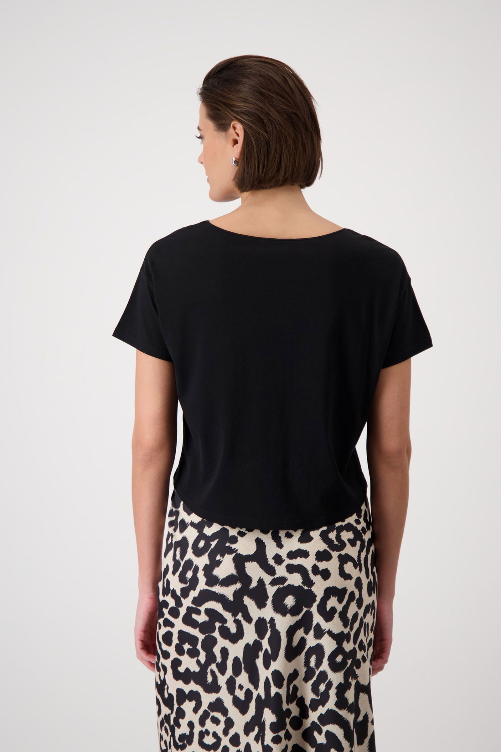Monari |  T-Shirt, schwarz | 38 | schwarz