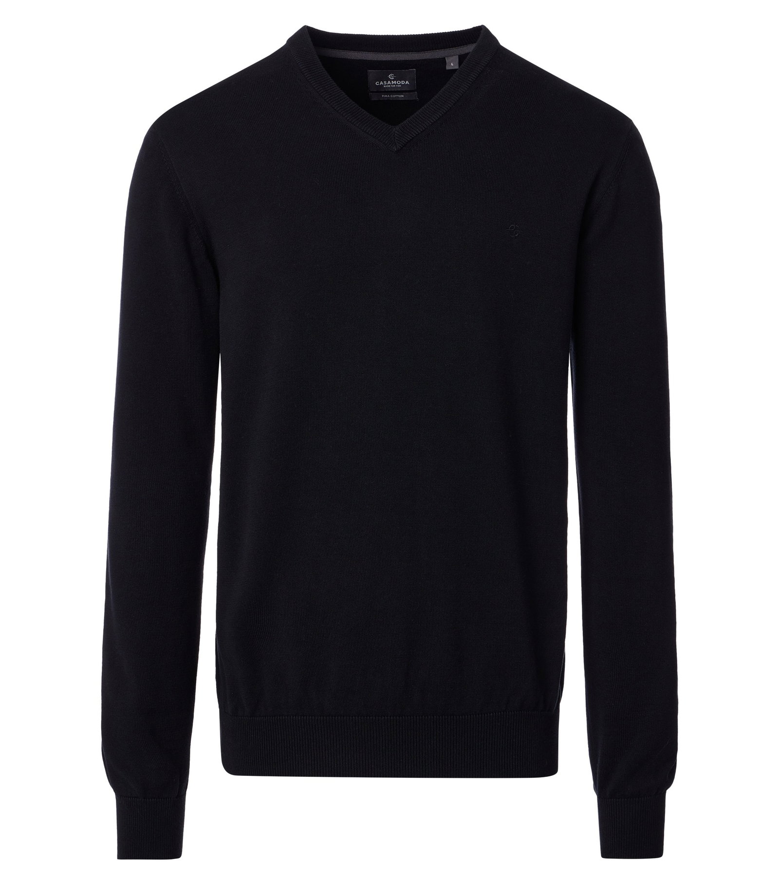 Pullover mit V-Ausschnitt uni 004430 #1