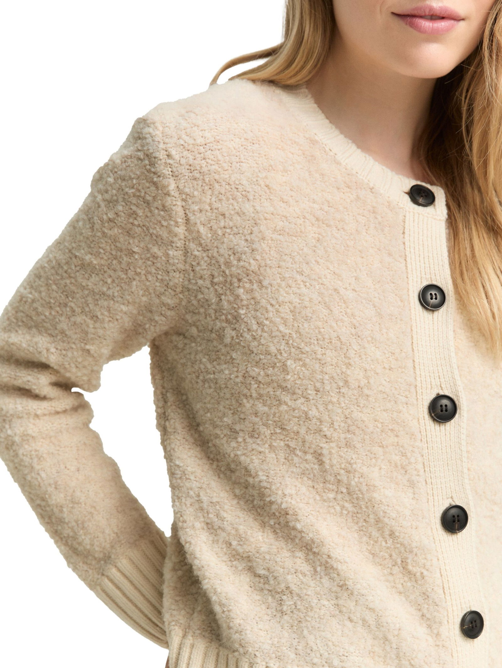 Tom Tailor | Tom Tailor Strickjacke | Cardigan | S | sand stone beige melange