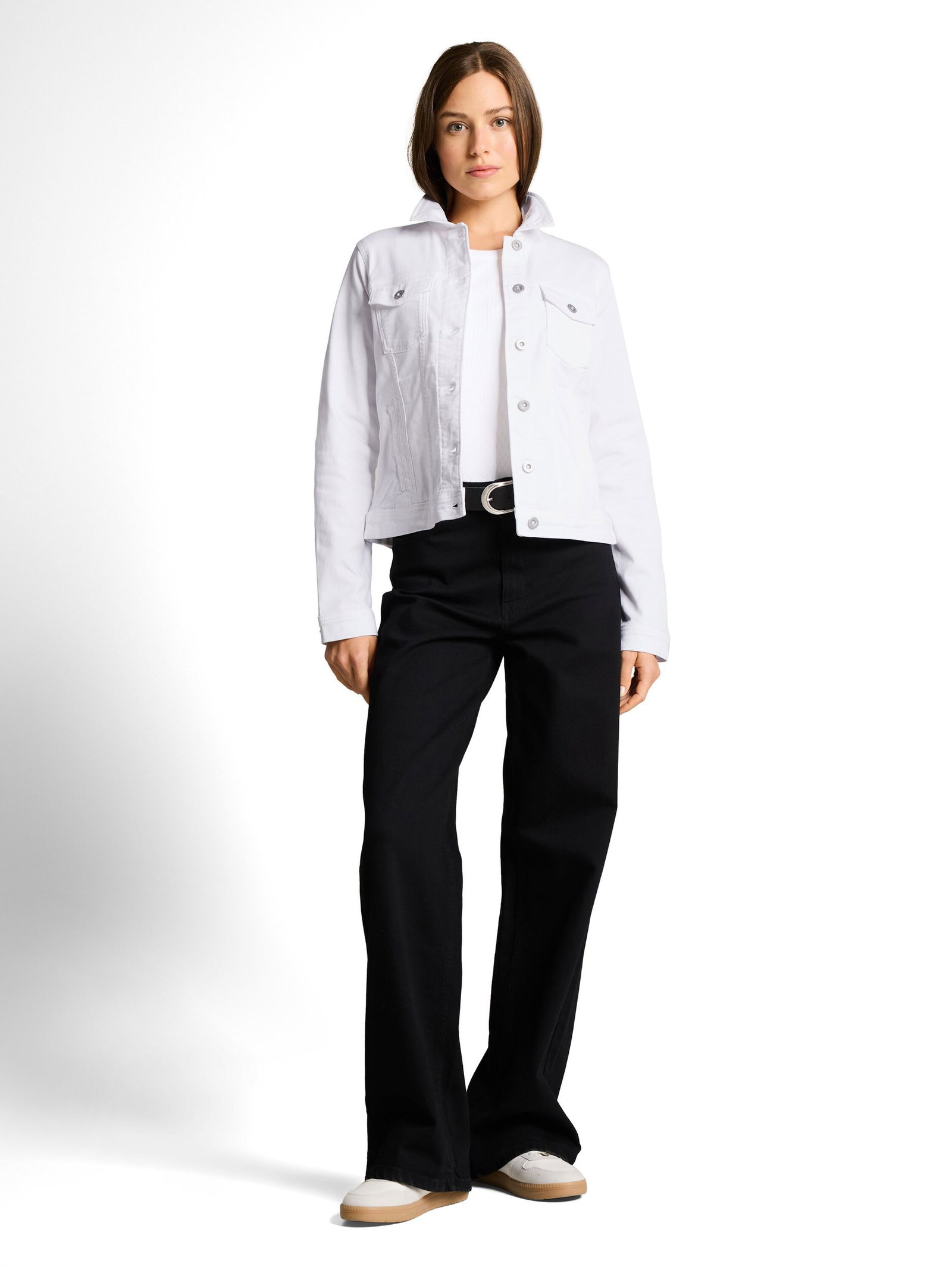 |  Colored Denim Jacket, bright white | M