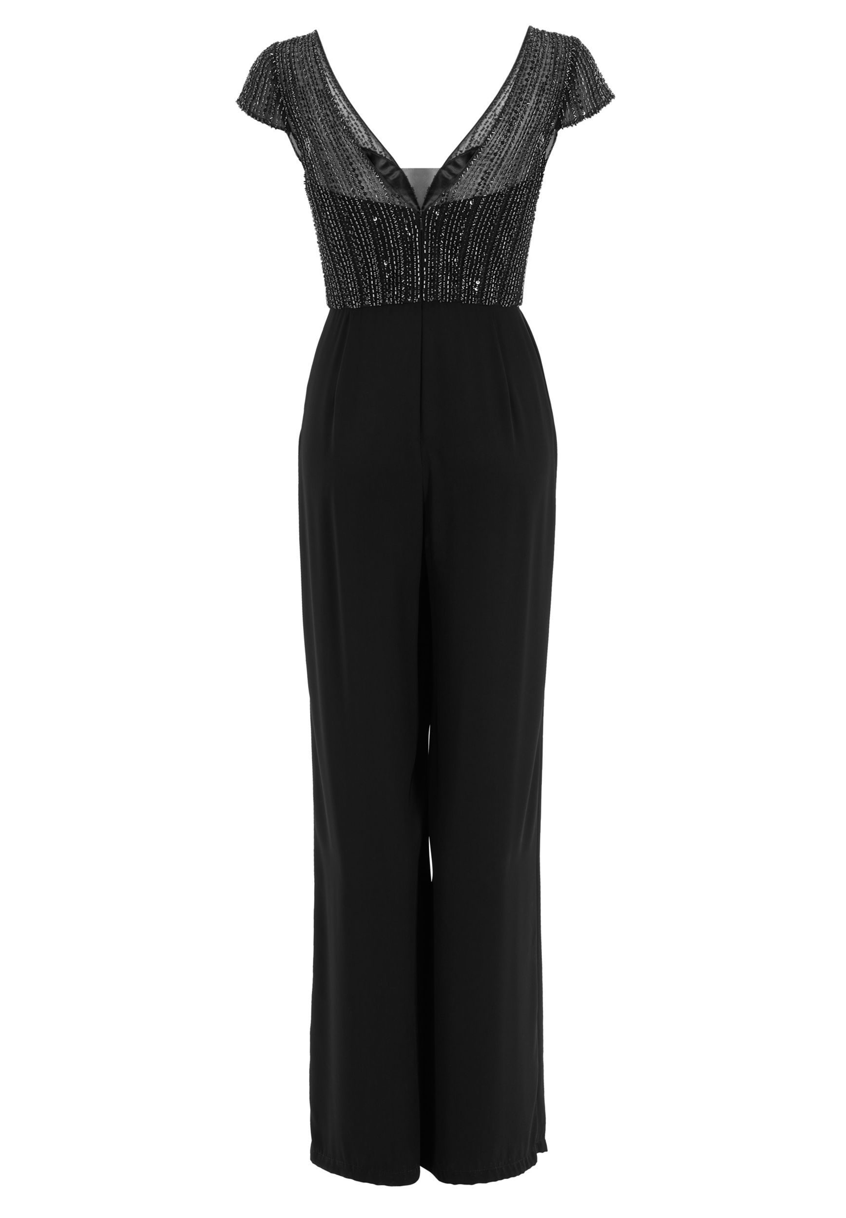  |  Jumpsuit mit Stickerei und kleinem, black | 38 | black