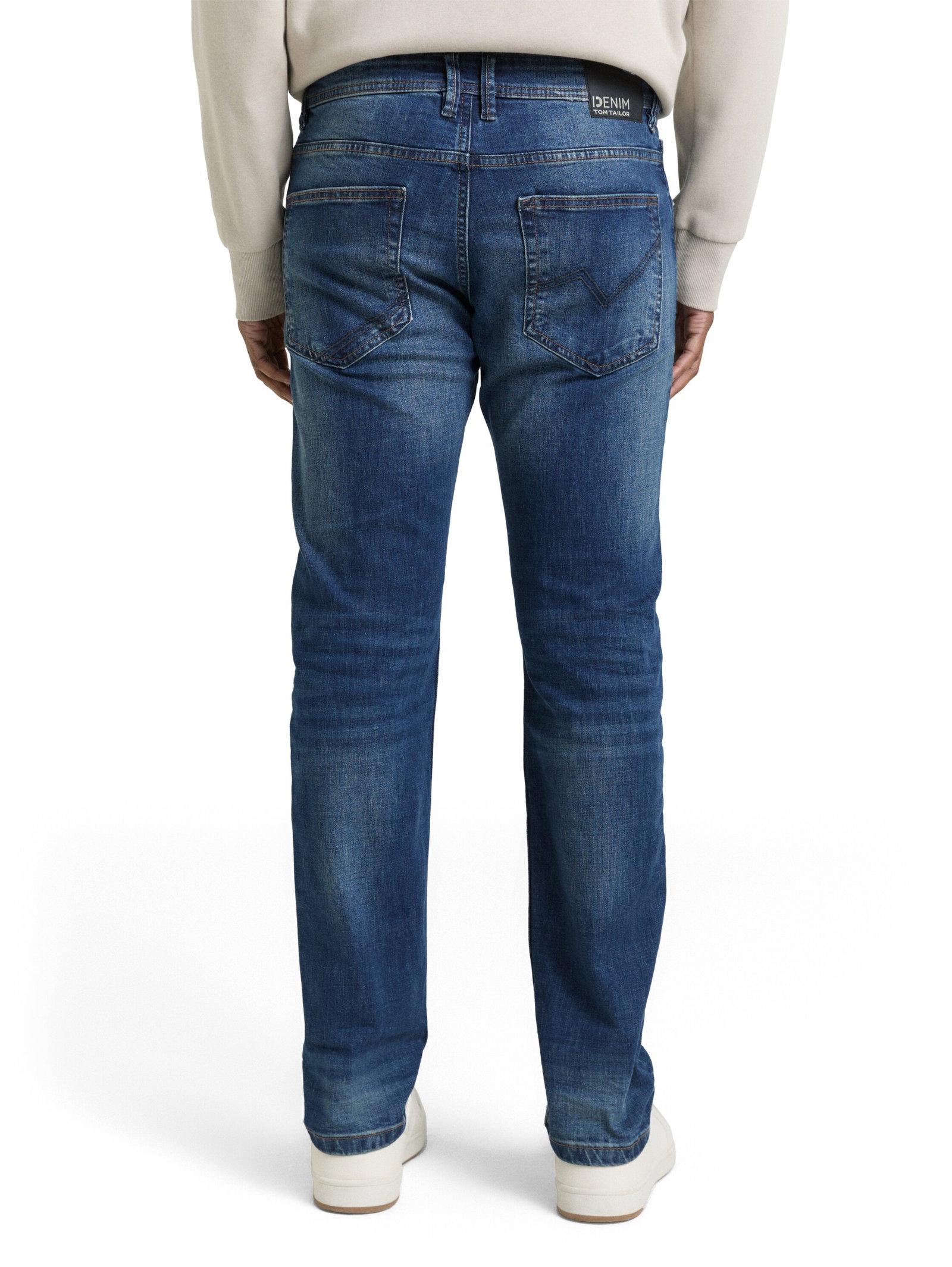 straight AEDAN blue denim, mid stone wash denim #4