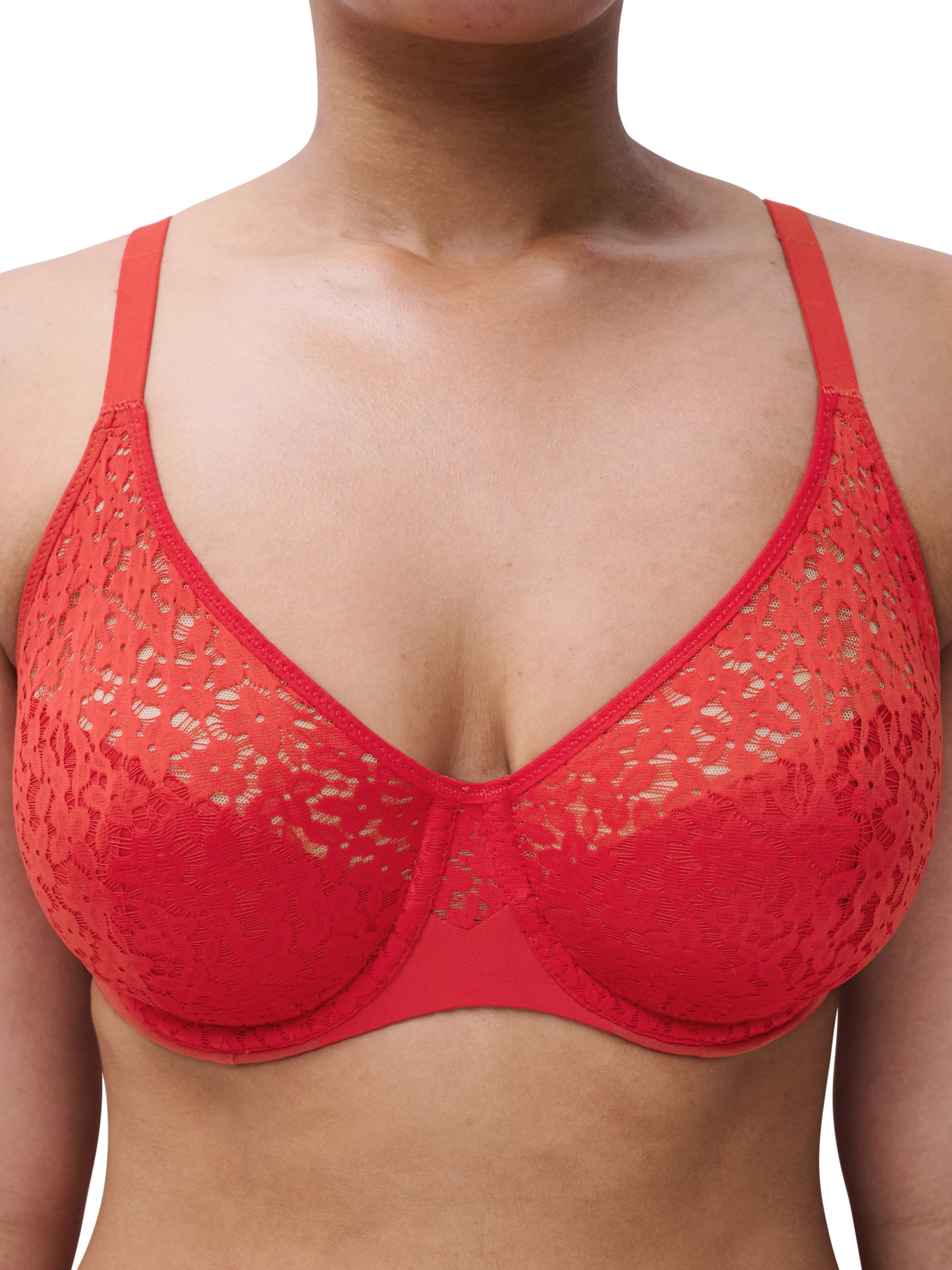 NORAH LI BH MIT BUEG. BEDECKEND GEMOLDET, COQUELICOT #3