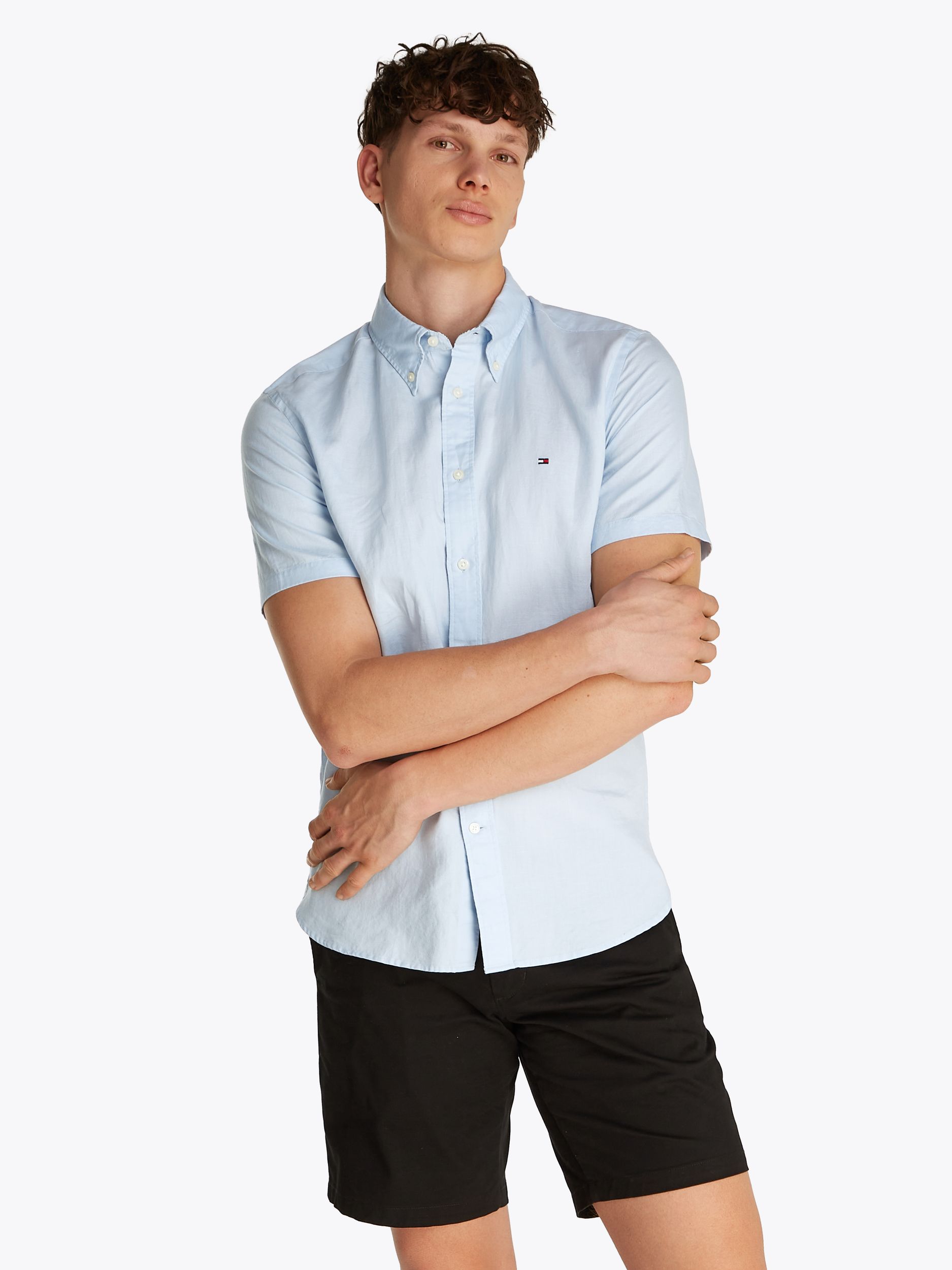 Tommy Hilfiger |  Tommy Hilfiger Hemd Regular Fit  | M | breezy blue