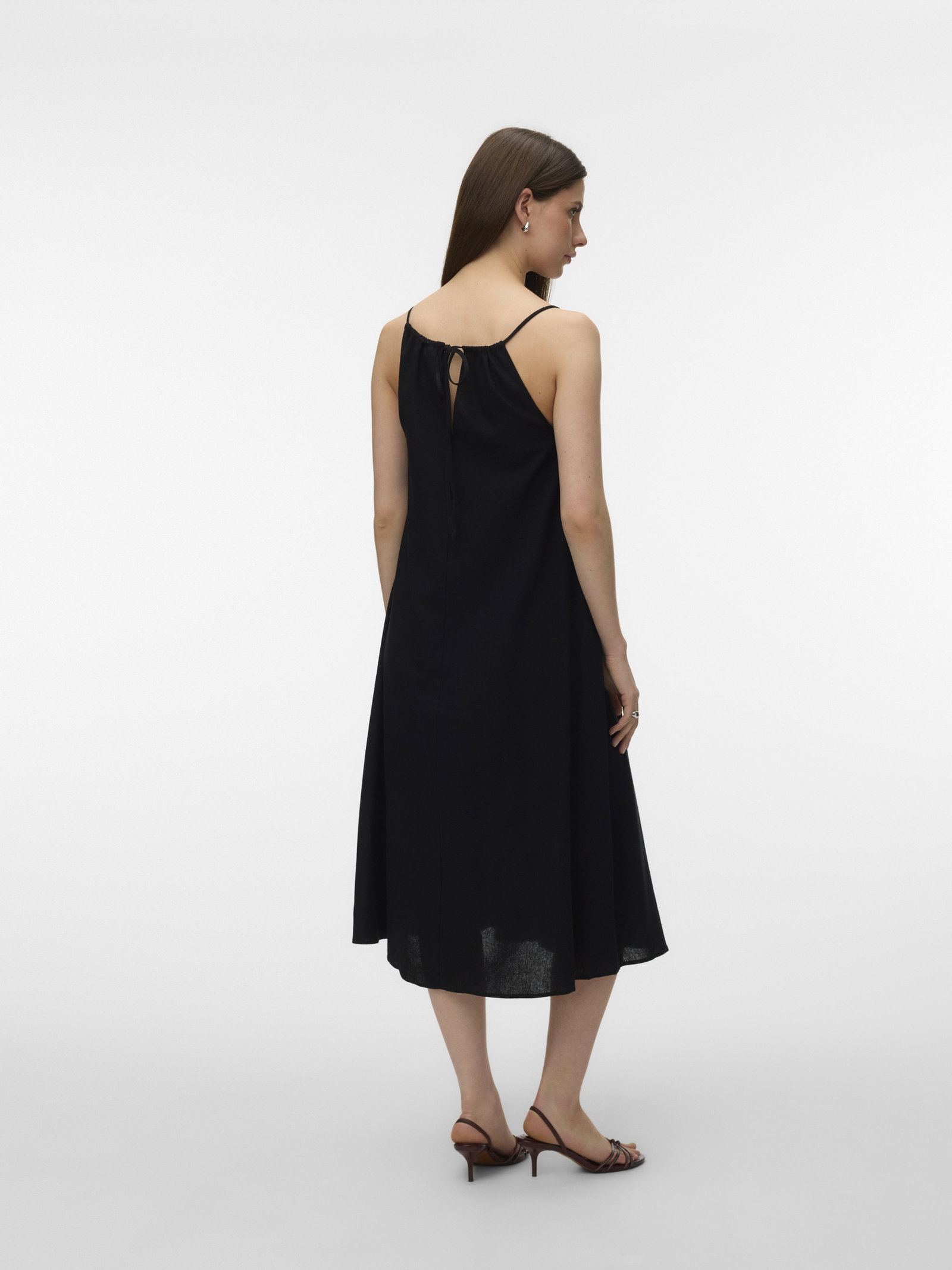 VMJESMILO CALF SINGLET DRESS WVN NO, Black #2