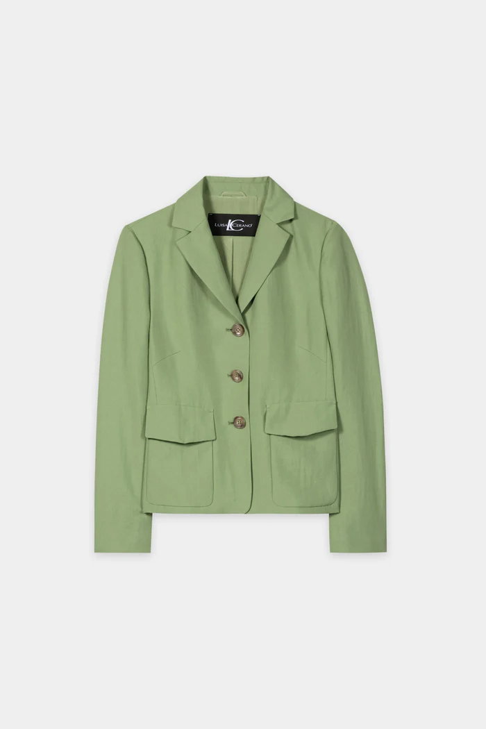 Luisa Cerano Blazer aus Leinen-Mix, moss green #2