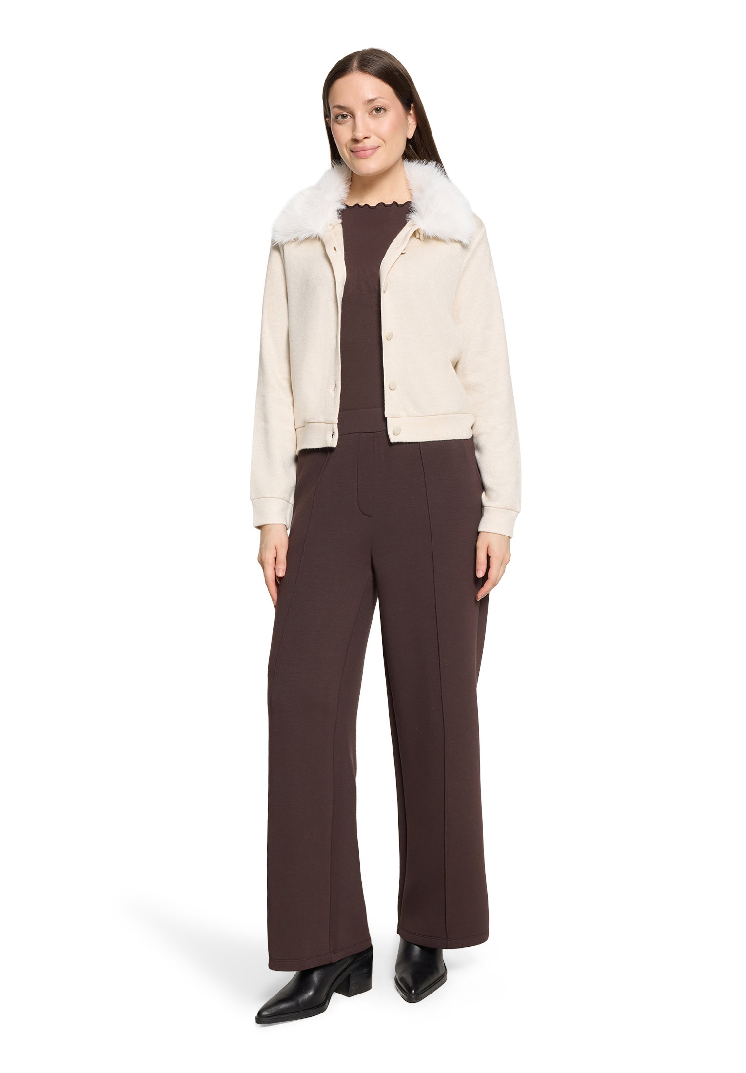 Shirt Jacke Kurz 1/1 Arm, Light Beige Melange #5