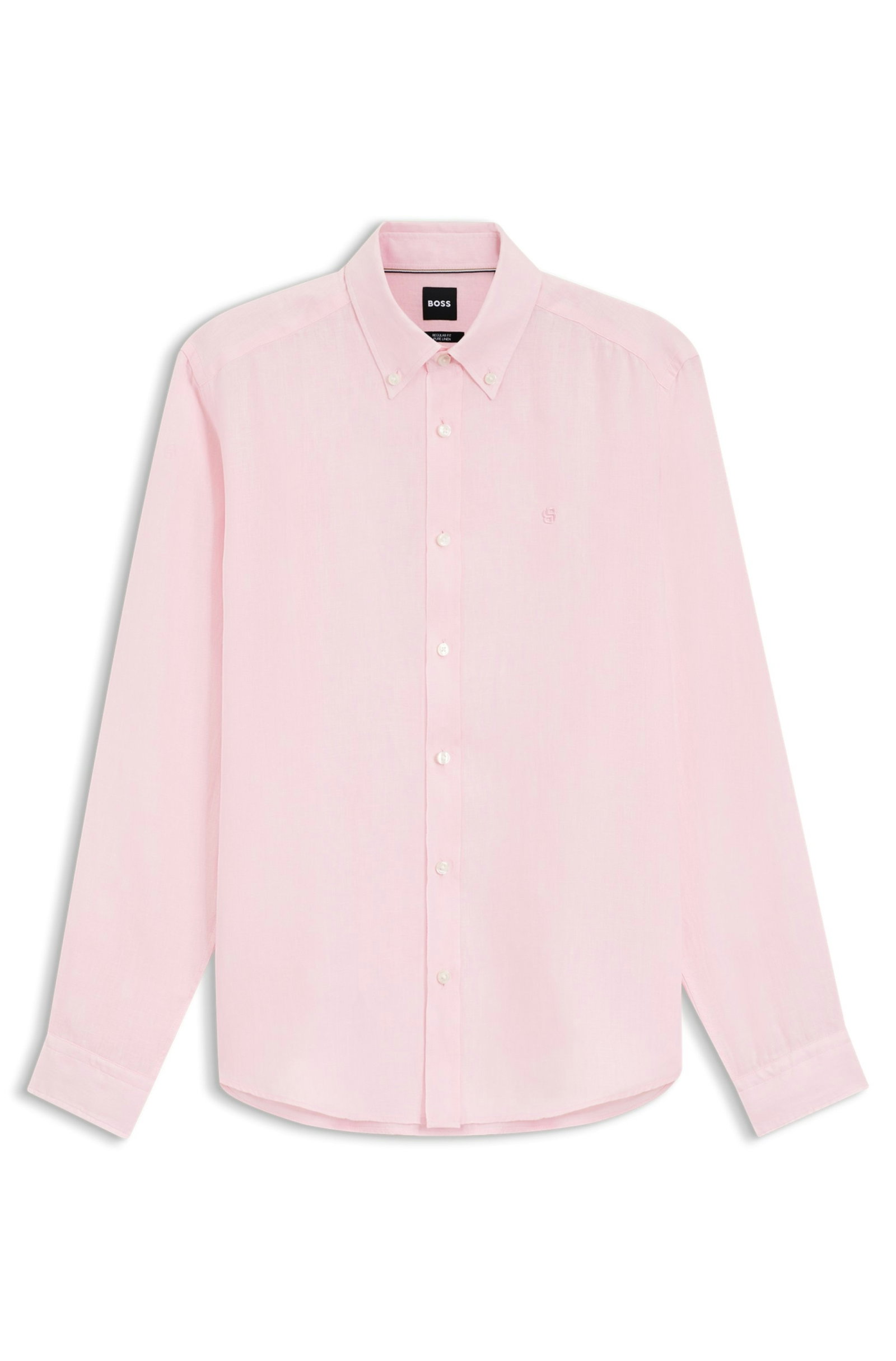 BOSS Black Hemd Leinenhemd H-LIAM-BD-E-C1-261 10261979 01, Open Pink #1