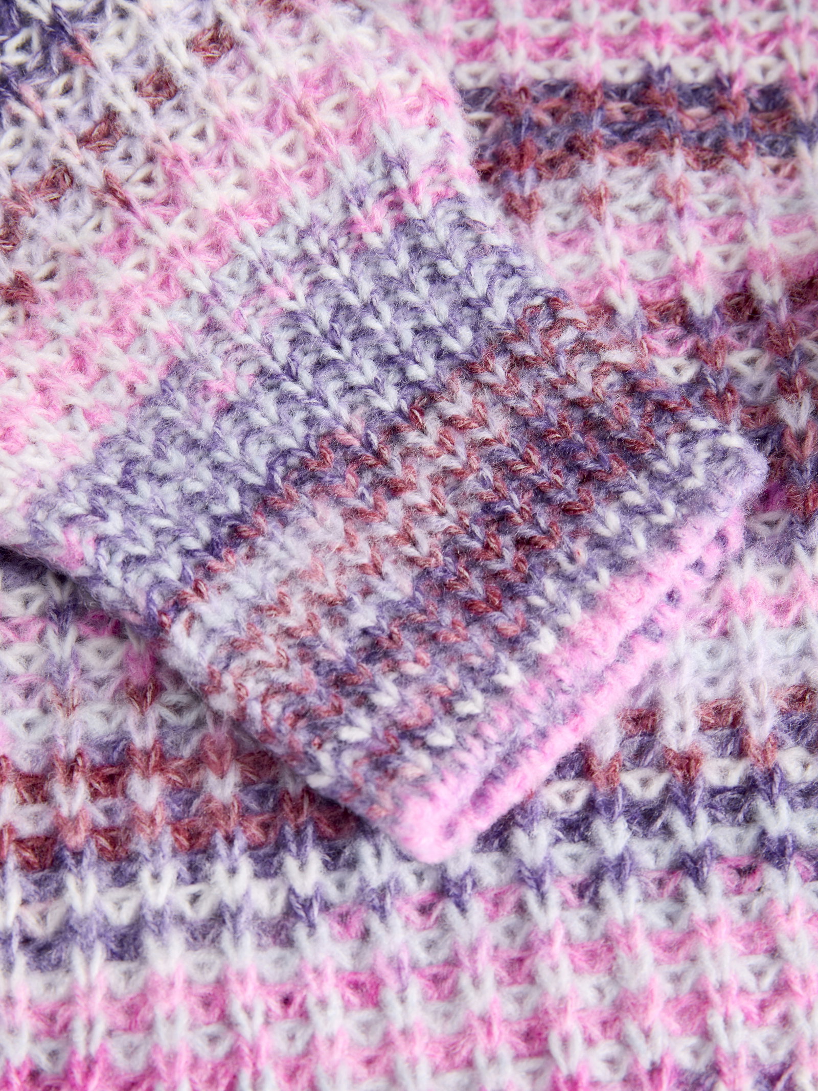 JXSIMONE SPACE DYE CREW NECK KNIT S, Purple Rose//multi space dye #3
