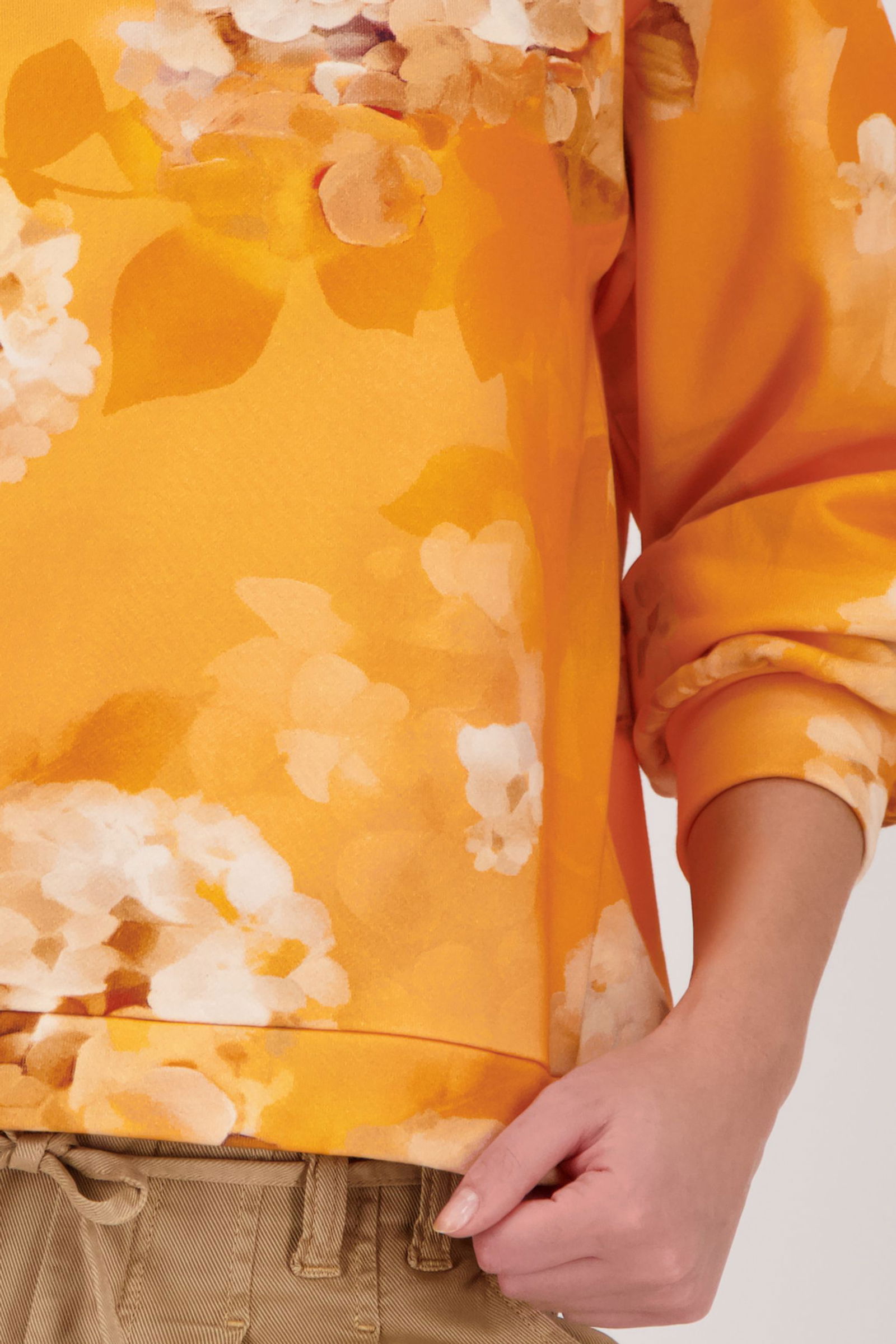 Monari |  Sweatshirt, aperitif gemustert | 36 | fire