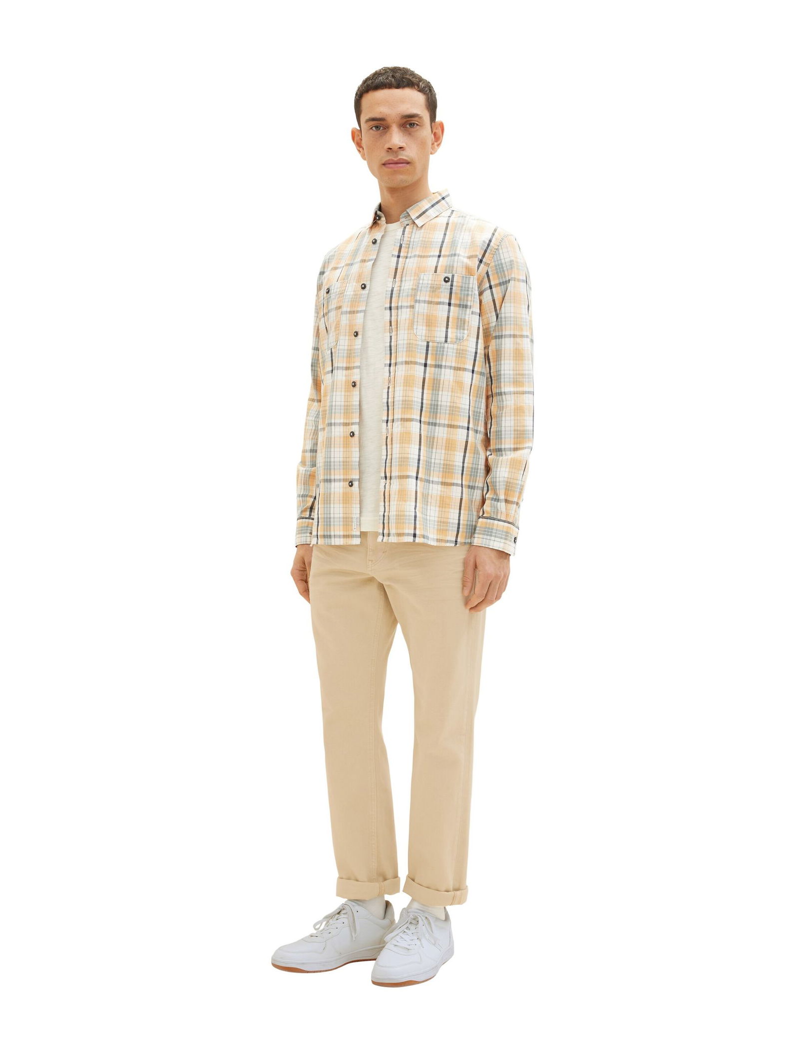 Tom Tailor |  Tom Tailor Hemd Regular Fit  | XXL | orange green check