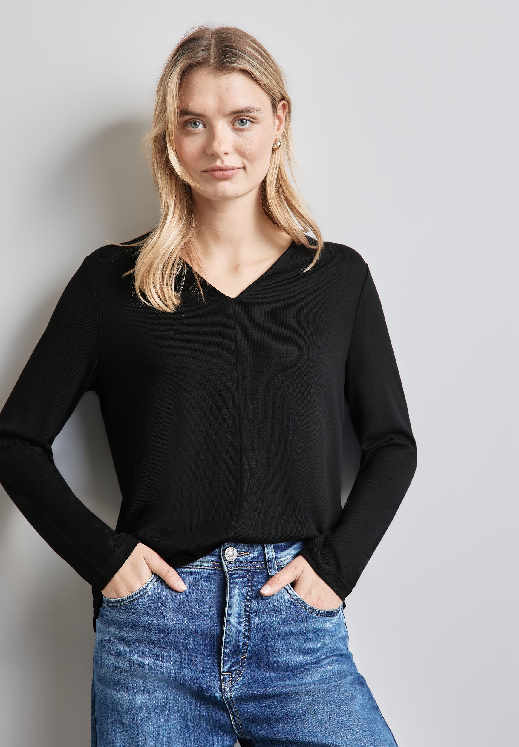  |  Strick-Look Shirt | 38 | black