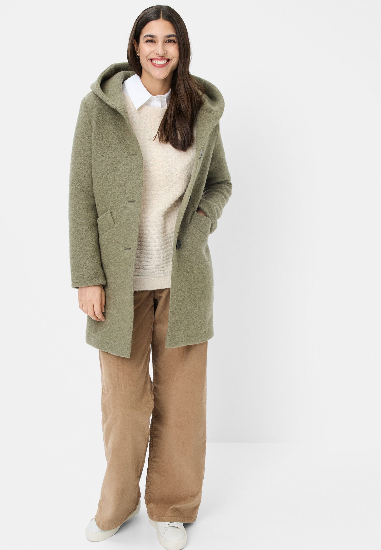 Fuchs & Schmitt |  Fuchs & Schmitt Strickkurzmantel | 48 | apfel