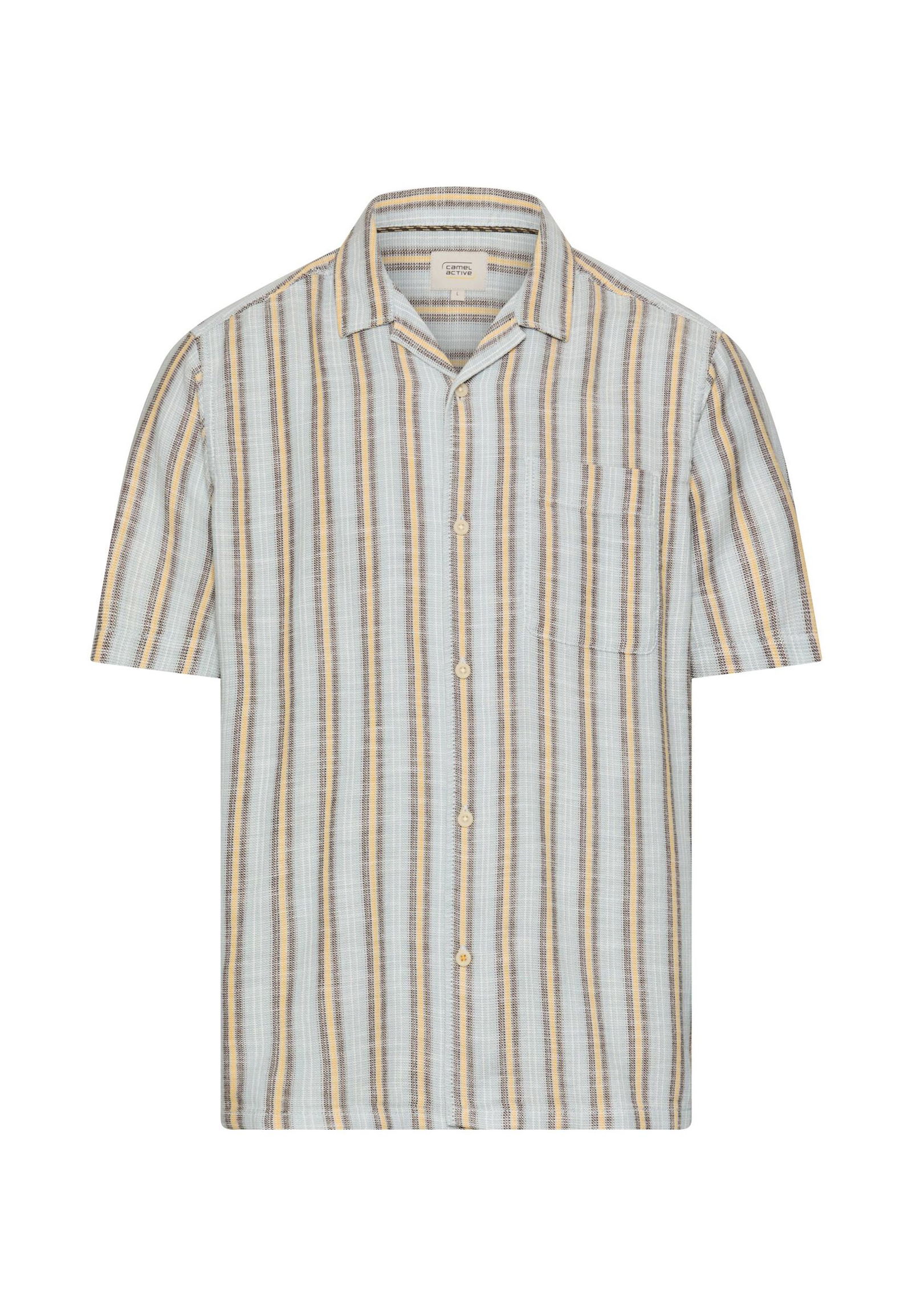 Camel Active |  Camel Active Hemd Regular Fit  | M | stone blue