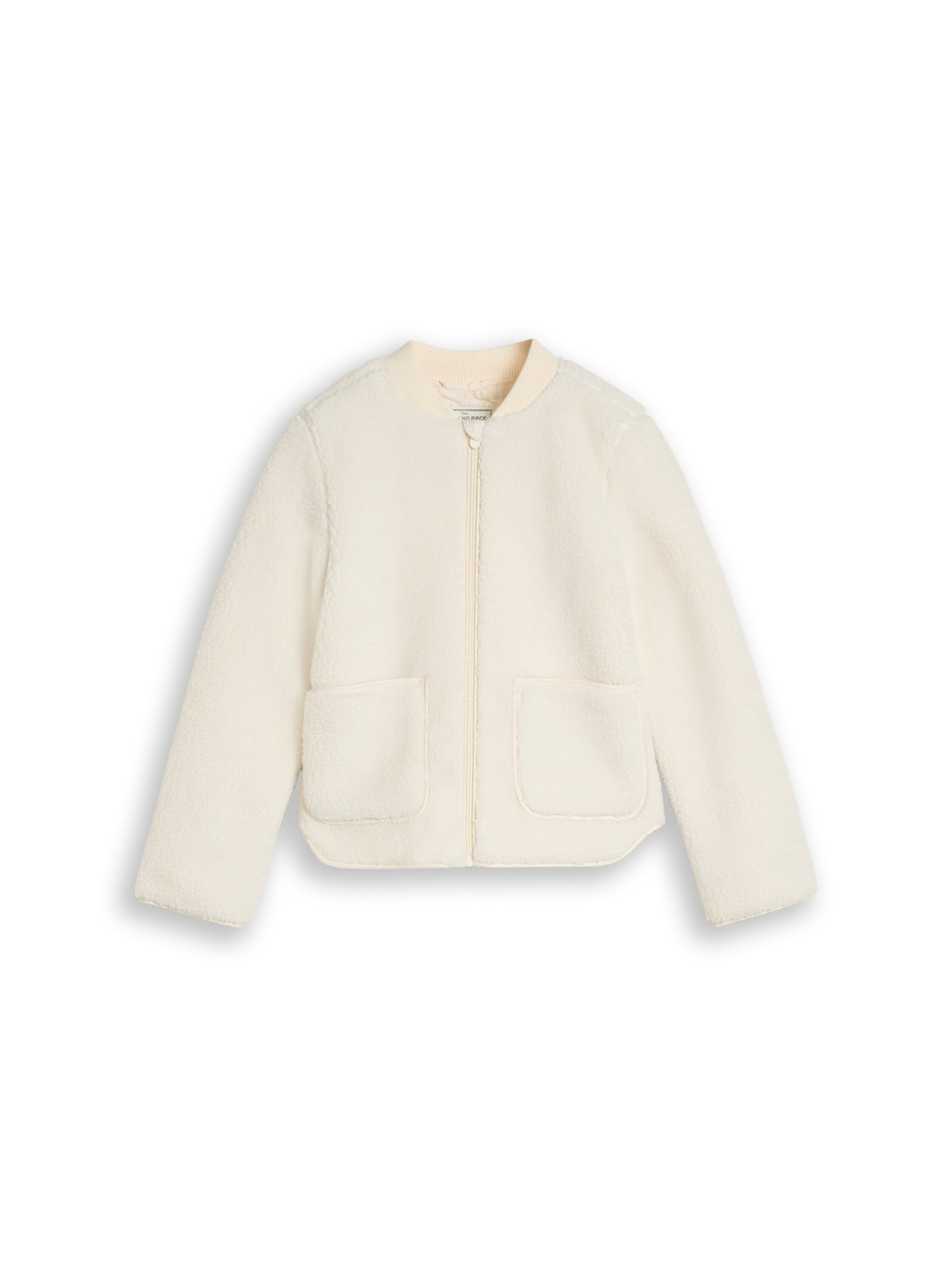 teddy bomber jacket, light creme teddy #1