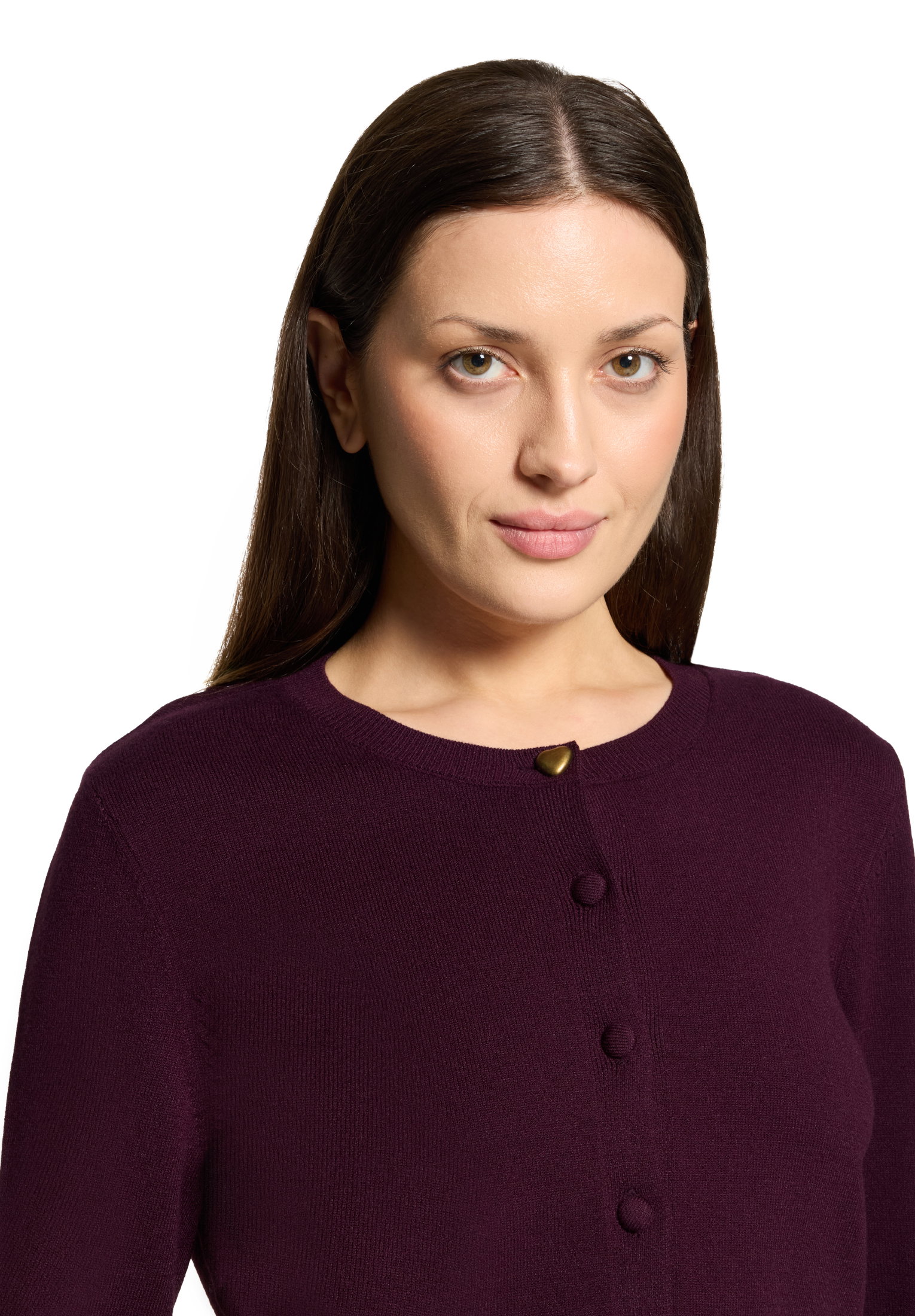 Strickjacke Kurz 1/1 Arm, Dark Dahlia #6