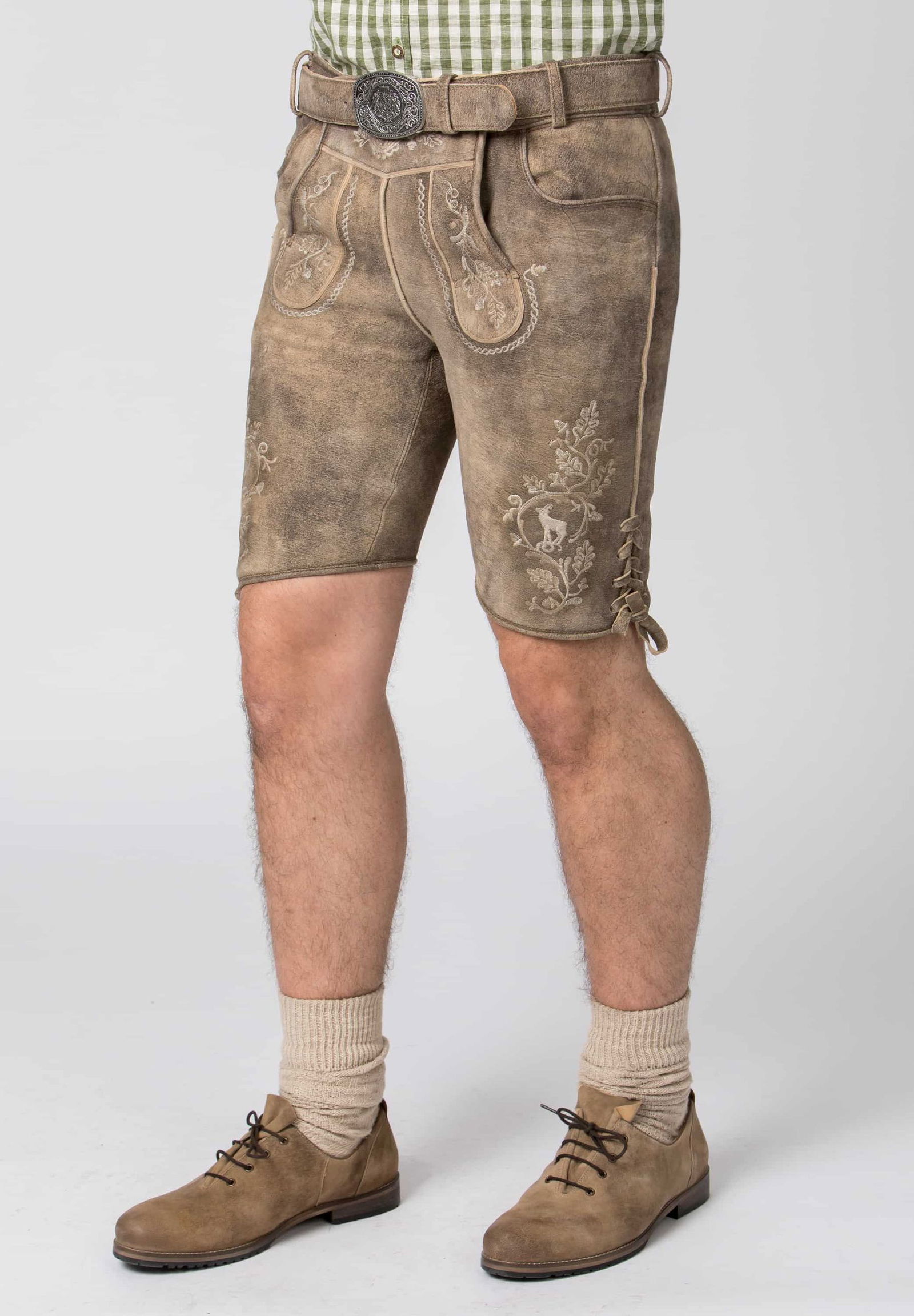 Stockerpoint |  Stockerpoint Trachtenlederhose Lederhose Girgl | 48 | schilf gespeckt
