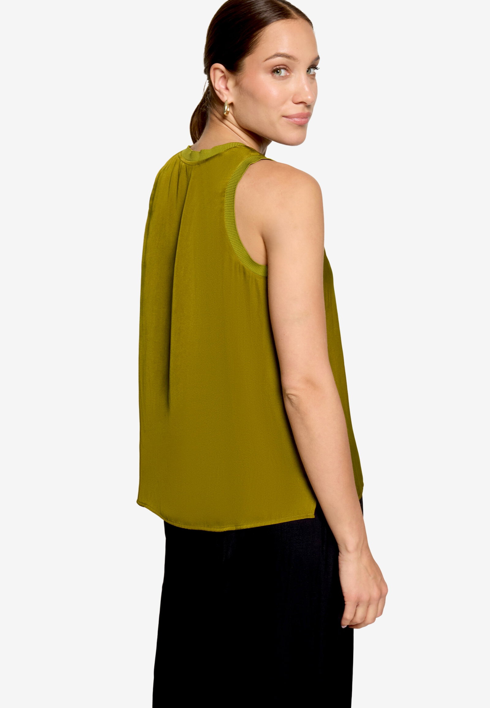 Bluse Kurz ohne Arm, Fir Green #3