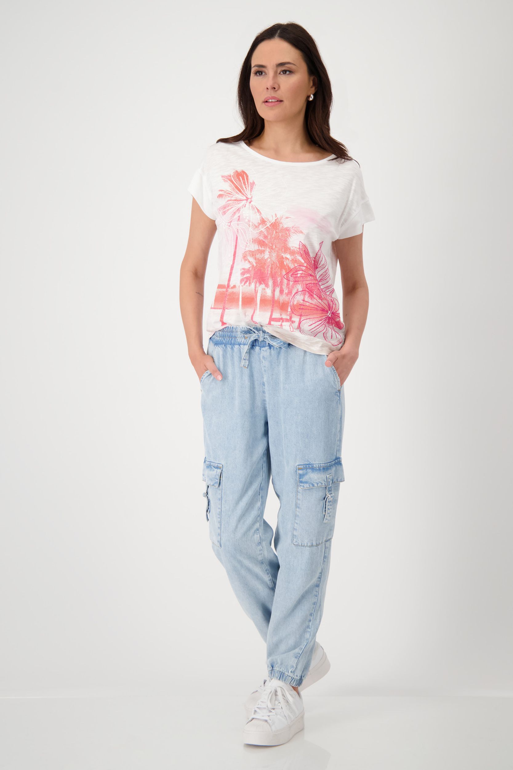 Monari |  T-Shirt, cream | 40