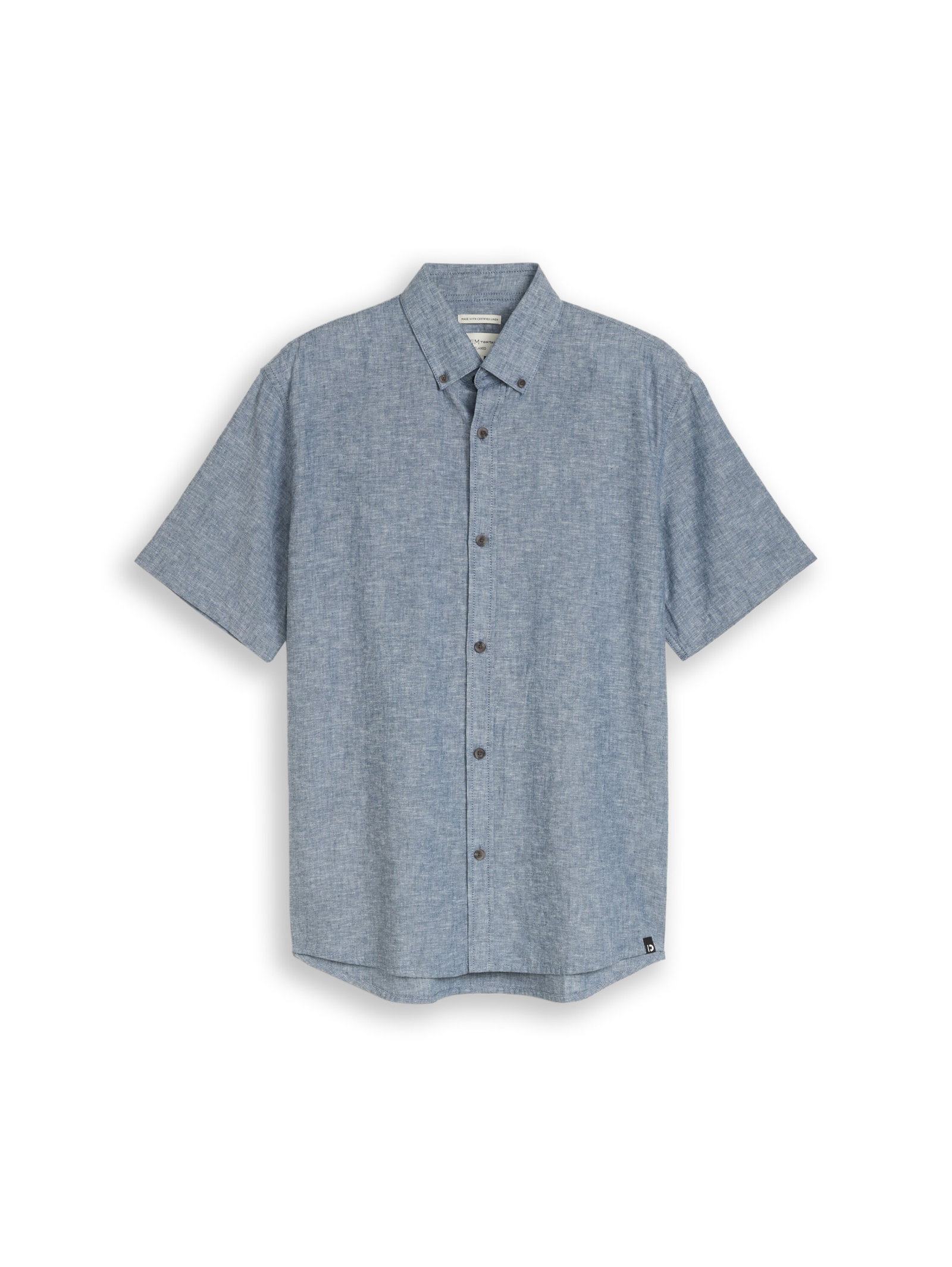relaxed cotton linen shirt, nighttime blue chambray #1